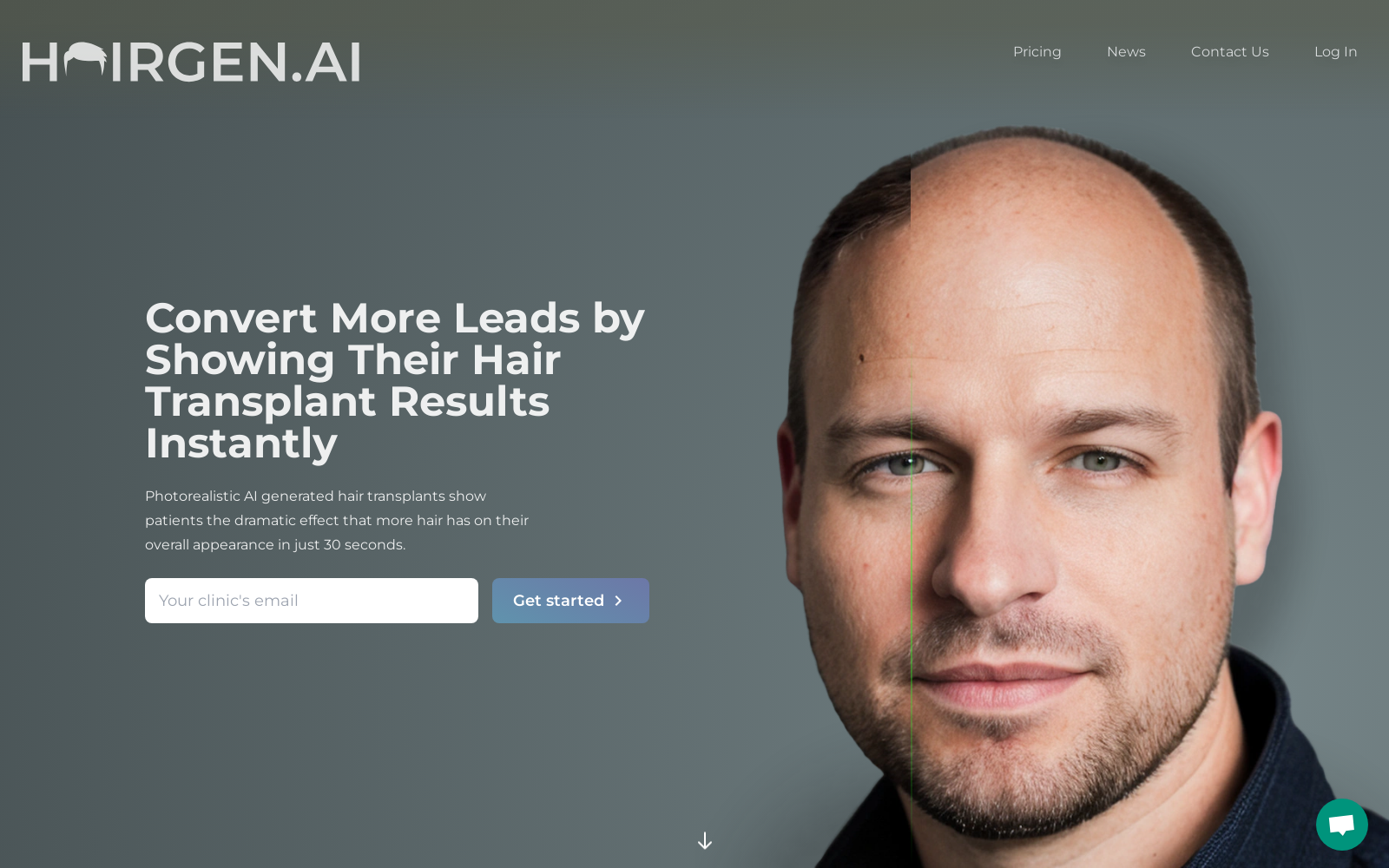 Preview your FUE/FUT hair transplant using AI | Hairgen.ai icon