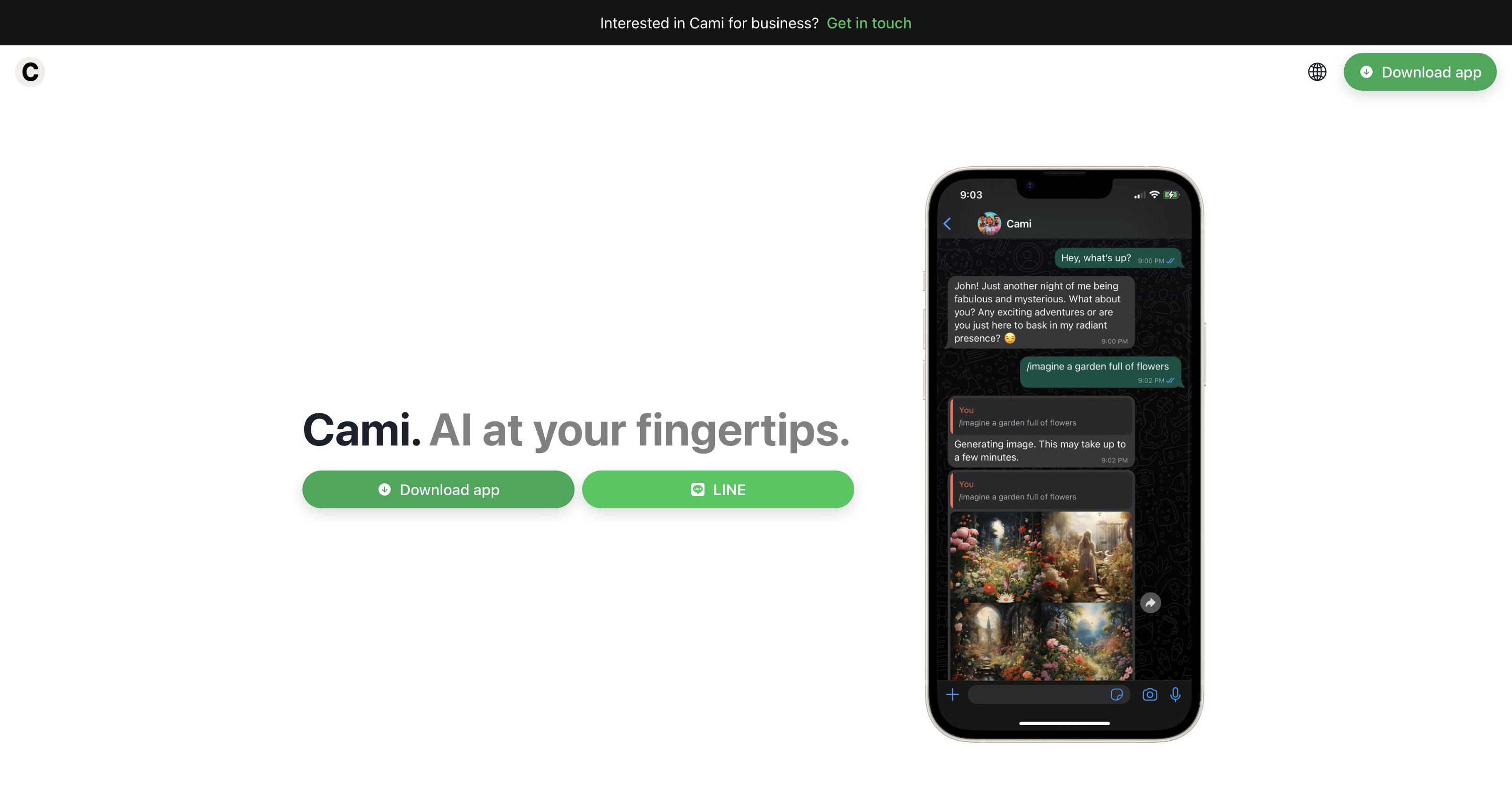 Cami - AI at your fingertips. icon