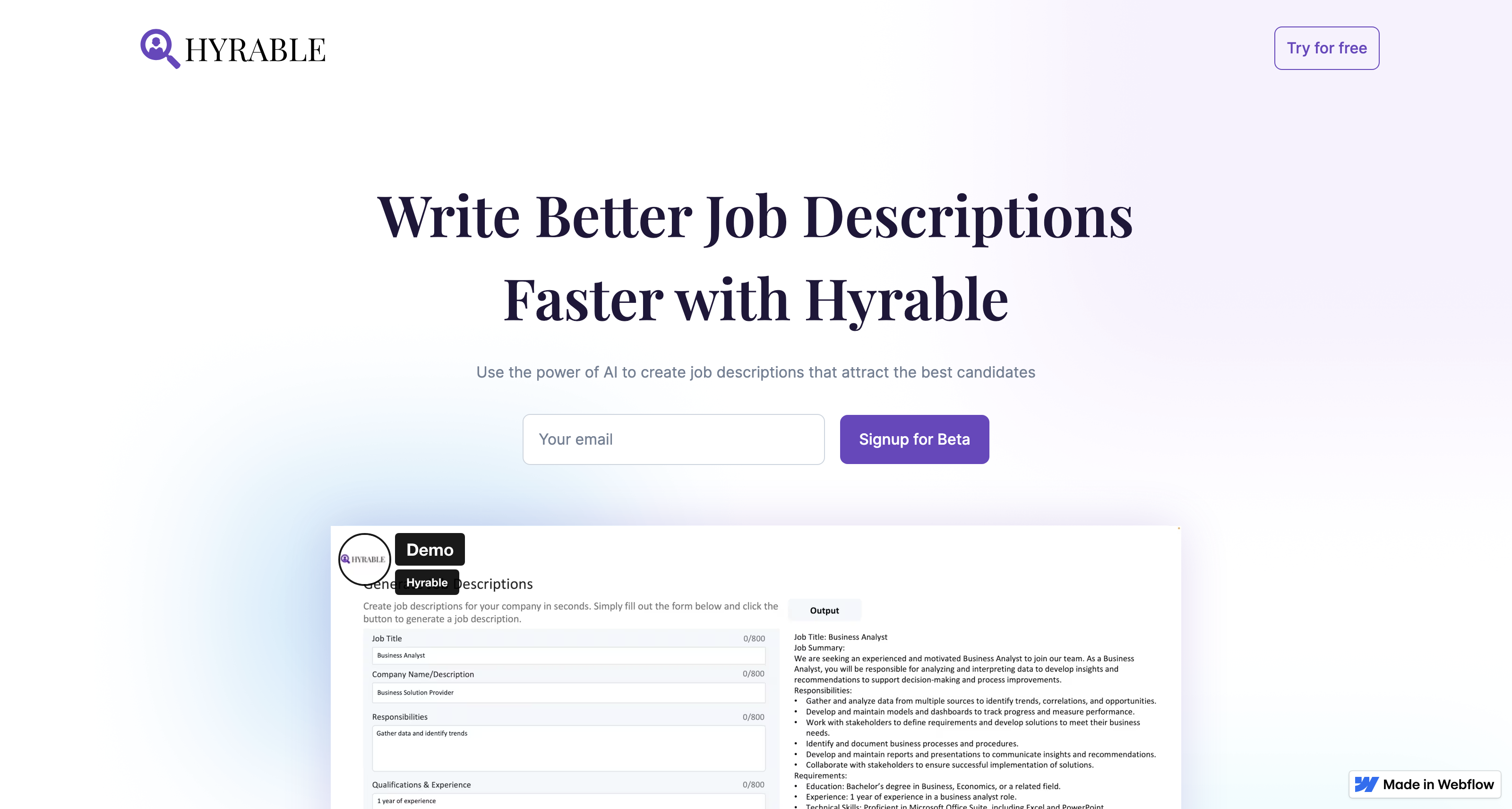 Hyrable - Streamline Your Hiring Process with AI-Powered Tools icon