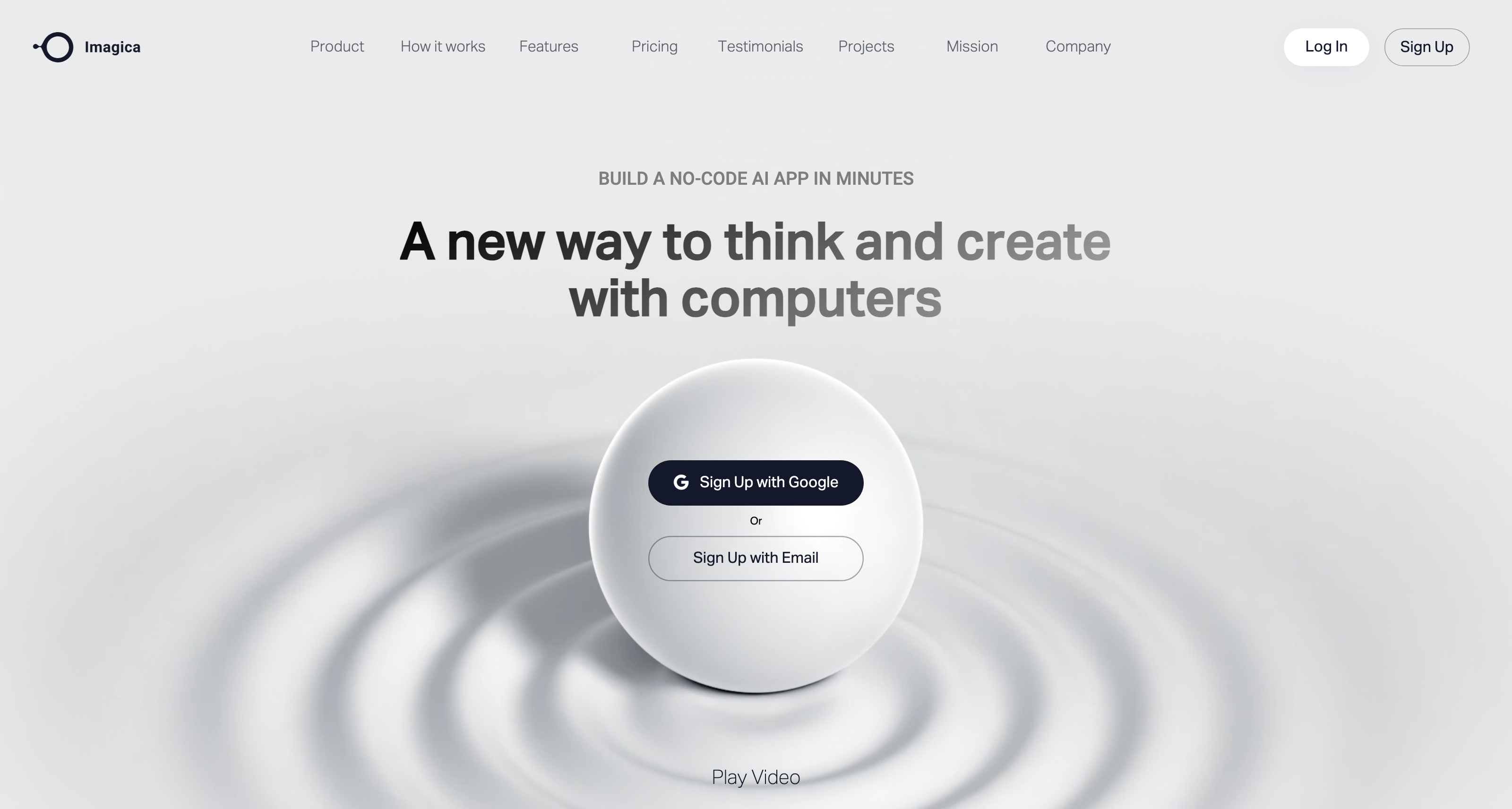 Imagica | A new way to think and create with computers | Build a no-code AI app in minutes icon