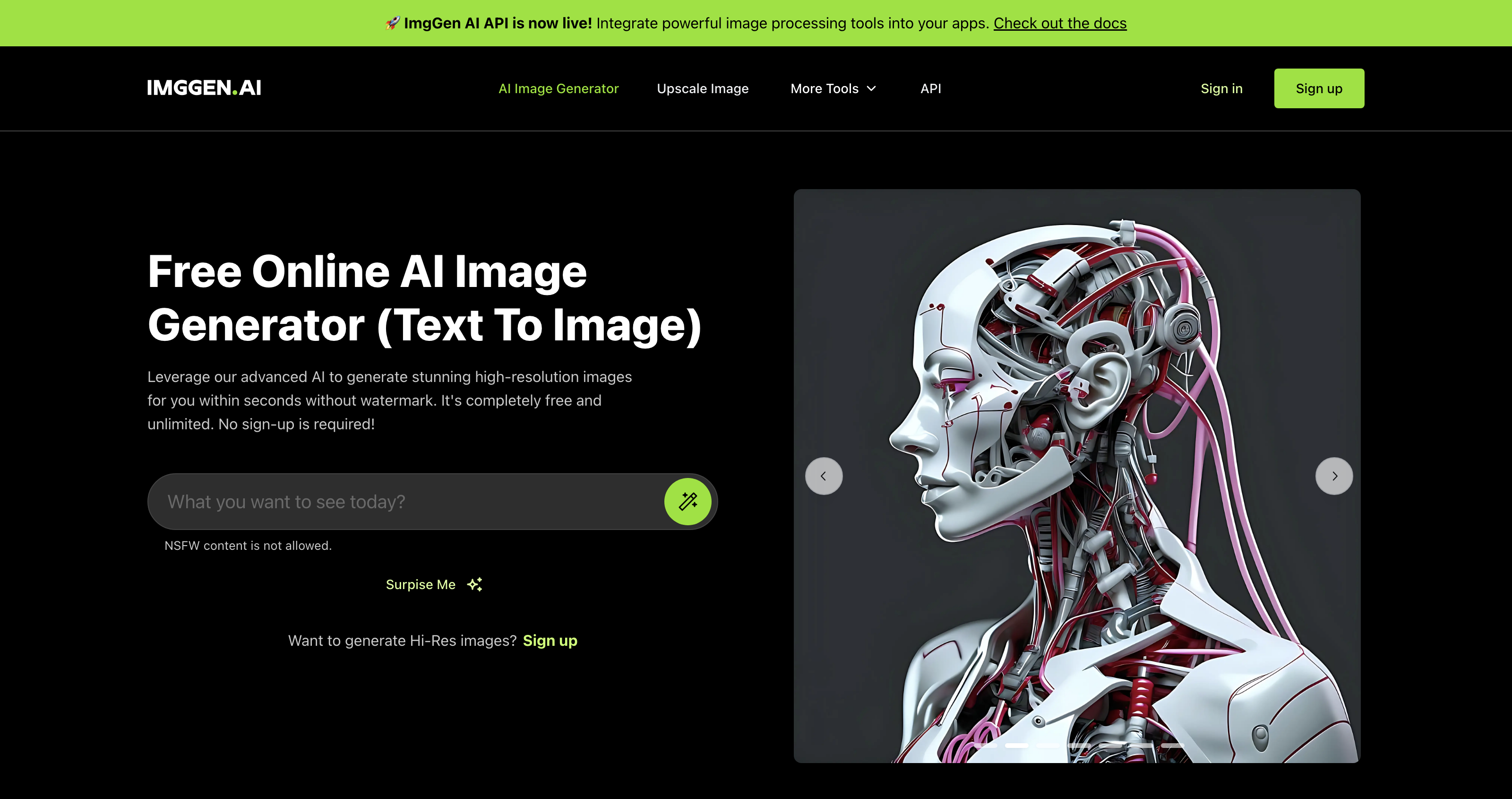 Free Online AI Image Generator App (Text to Image) | No Watermark - ImgGen AI