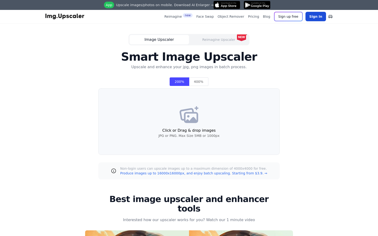 AI Image Upscaler | Upscale Image Online Batch Free