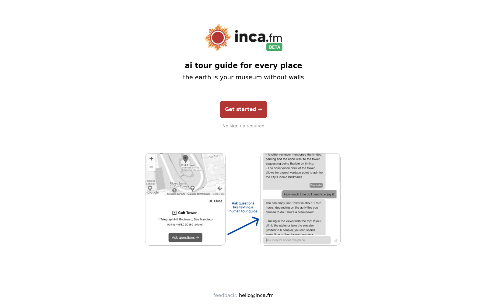 inca.fm - ai tour guide for every place