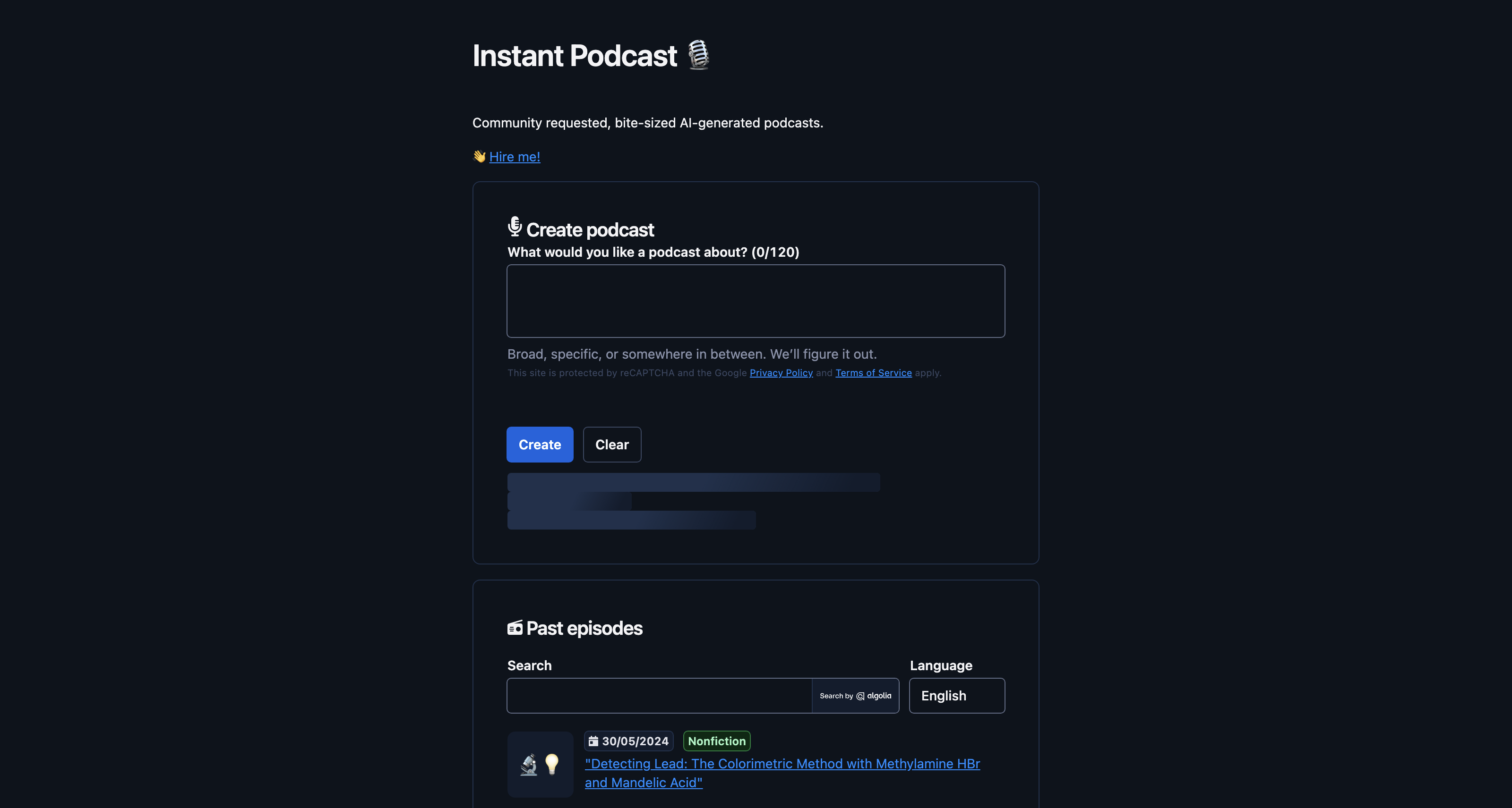 Instant Podcast