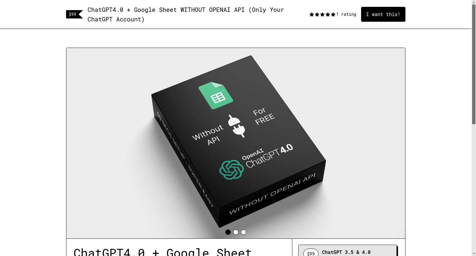 ChatGPT4.0 + Google Sheet WITHOUT OPENAI API (Only Your ChatGPT Account)