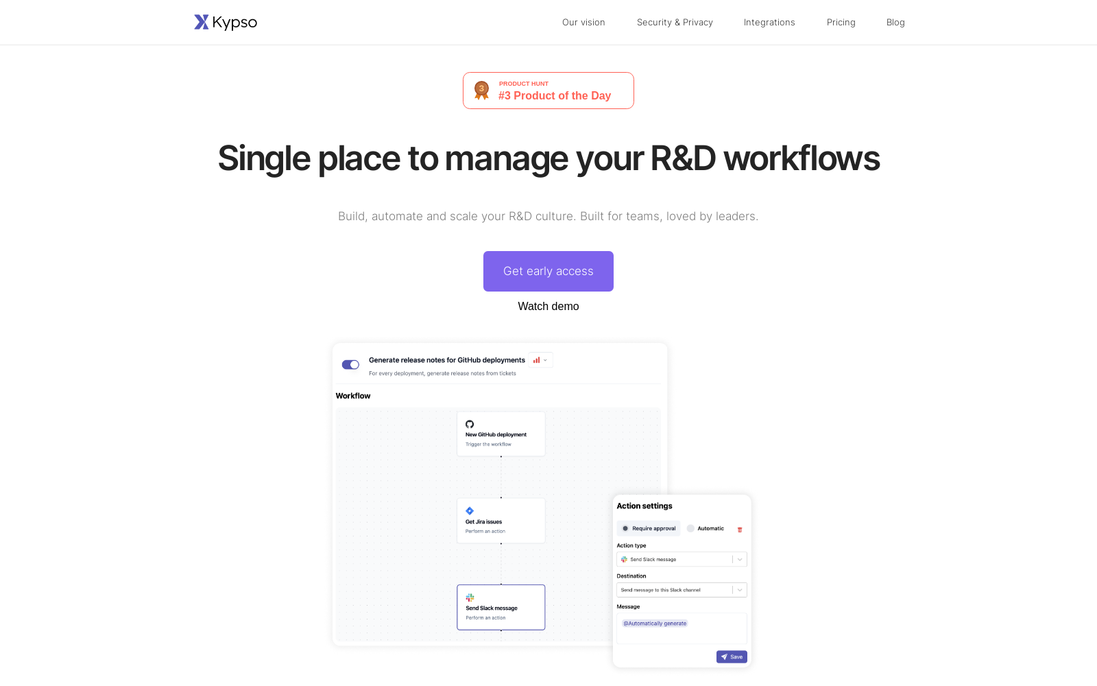 Kypso | Single place to manage your R&D workflows