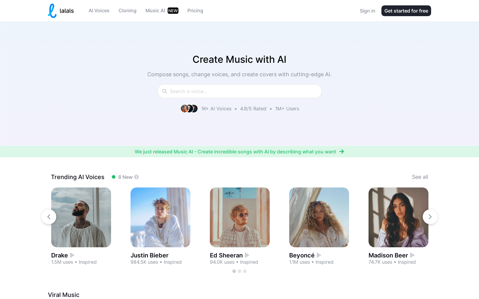 Lalals - Create Music with AI