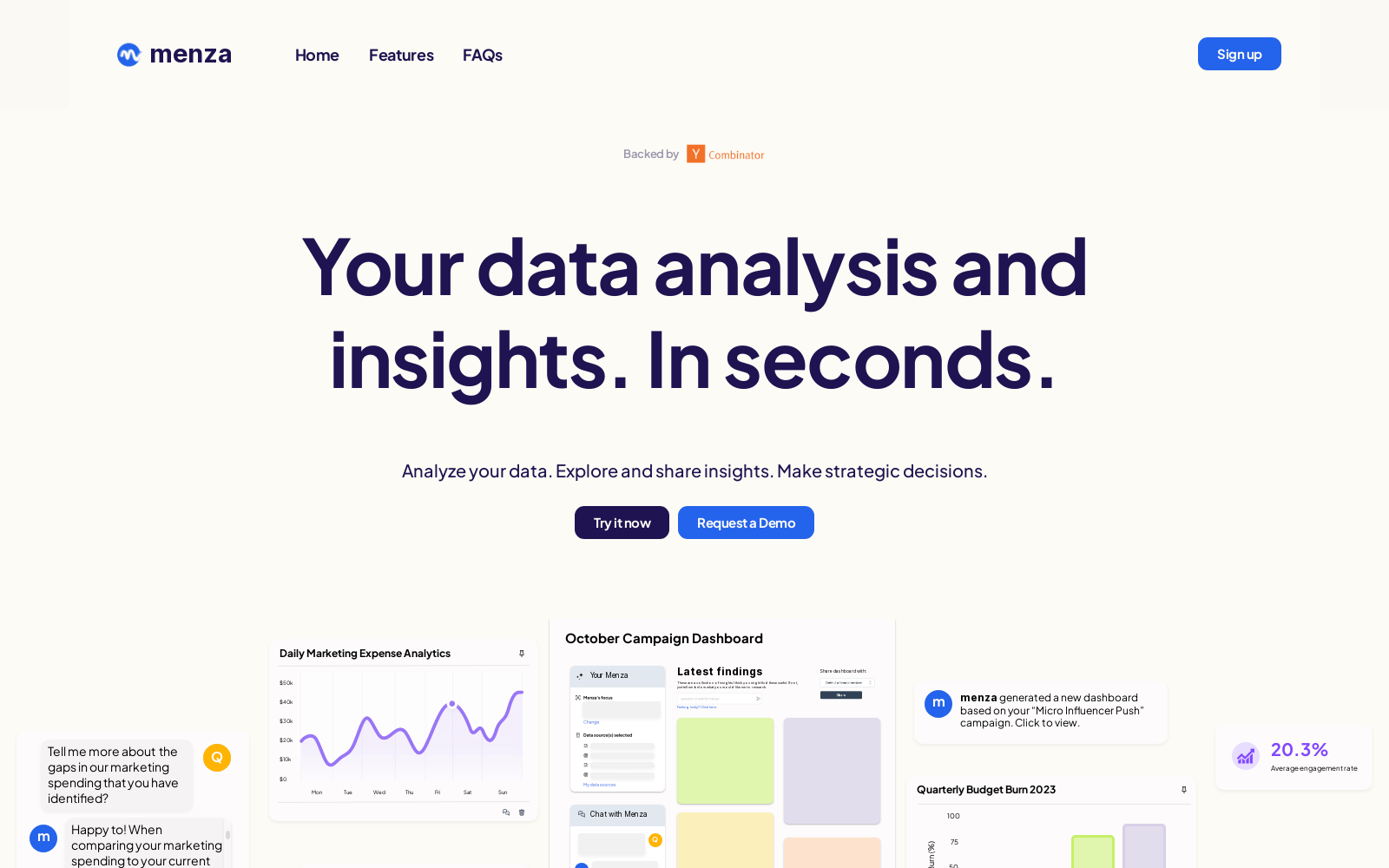 menza - Instant Data Analysis for Strategic Decisions icon