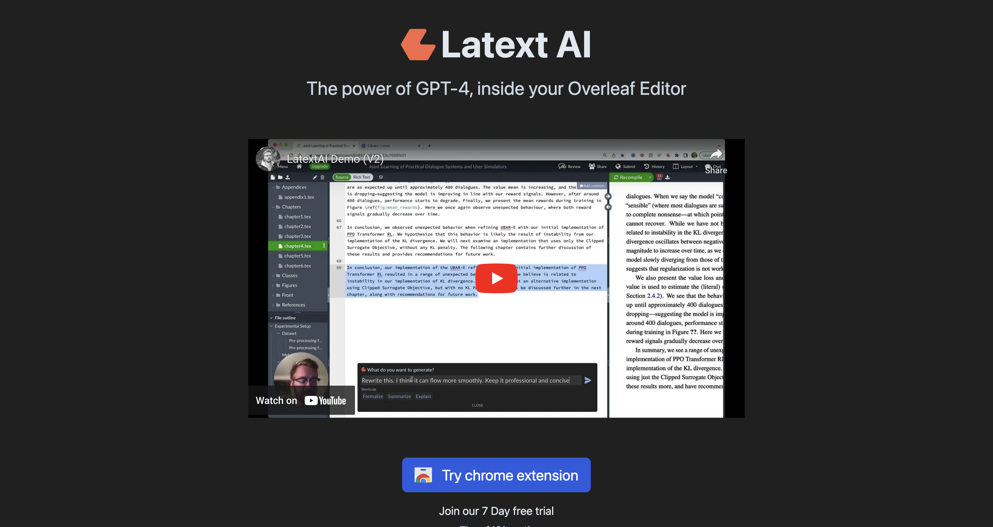 Home | Latext AI icon