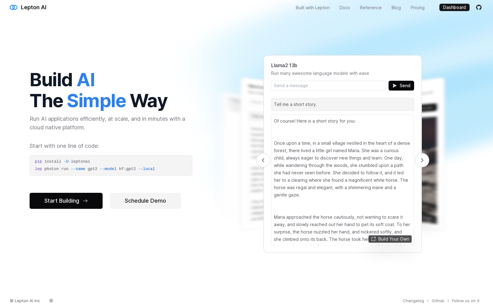 Build AI The Simple Way | Lepton AI icon
