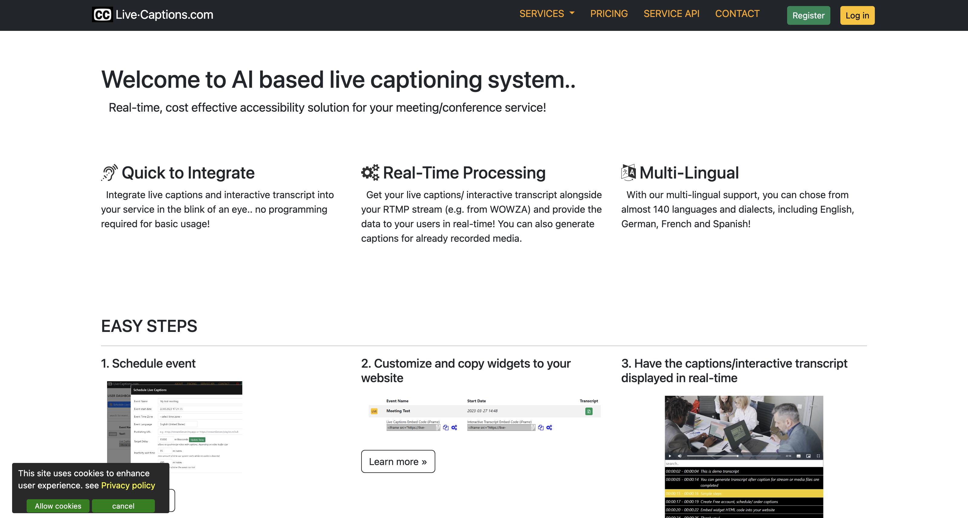 AI Based Live Captioning Service | live-captions.com icon