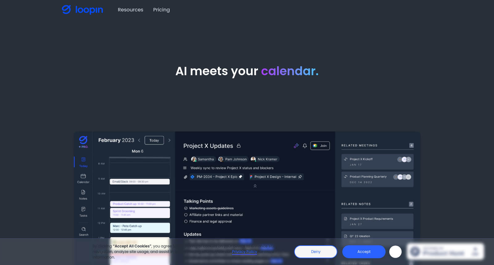 Loopin AI | Meet with the intelligent calendar workspace