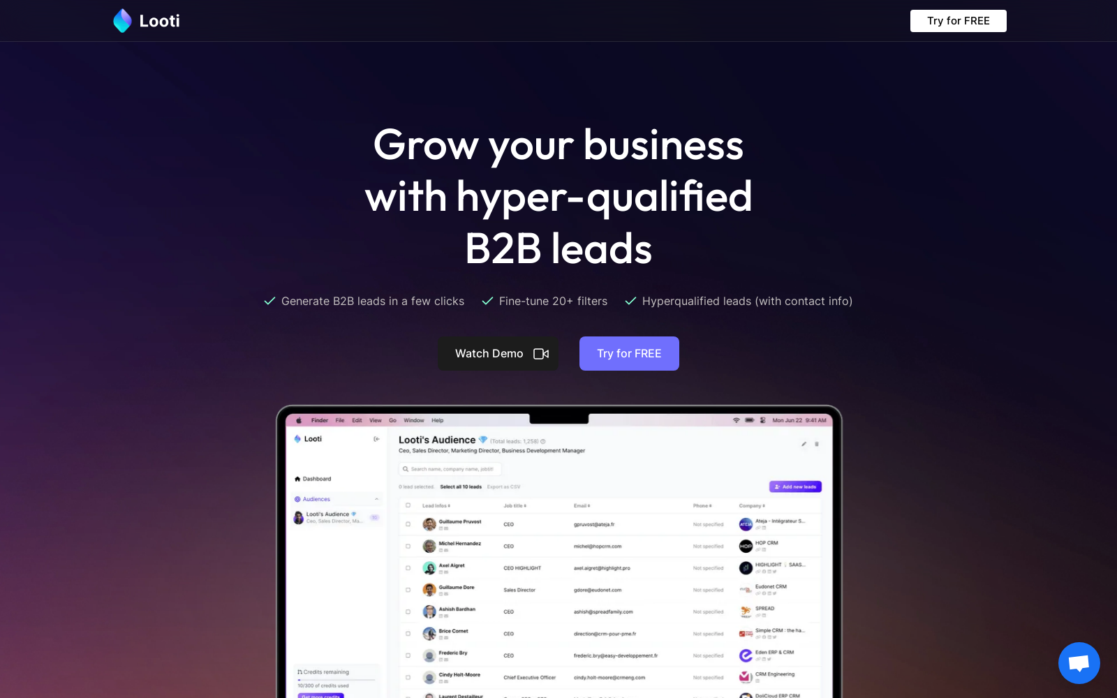 Looti: Hyper-qualified B2B leads for your business