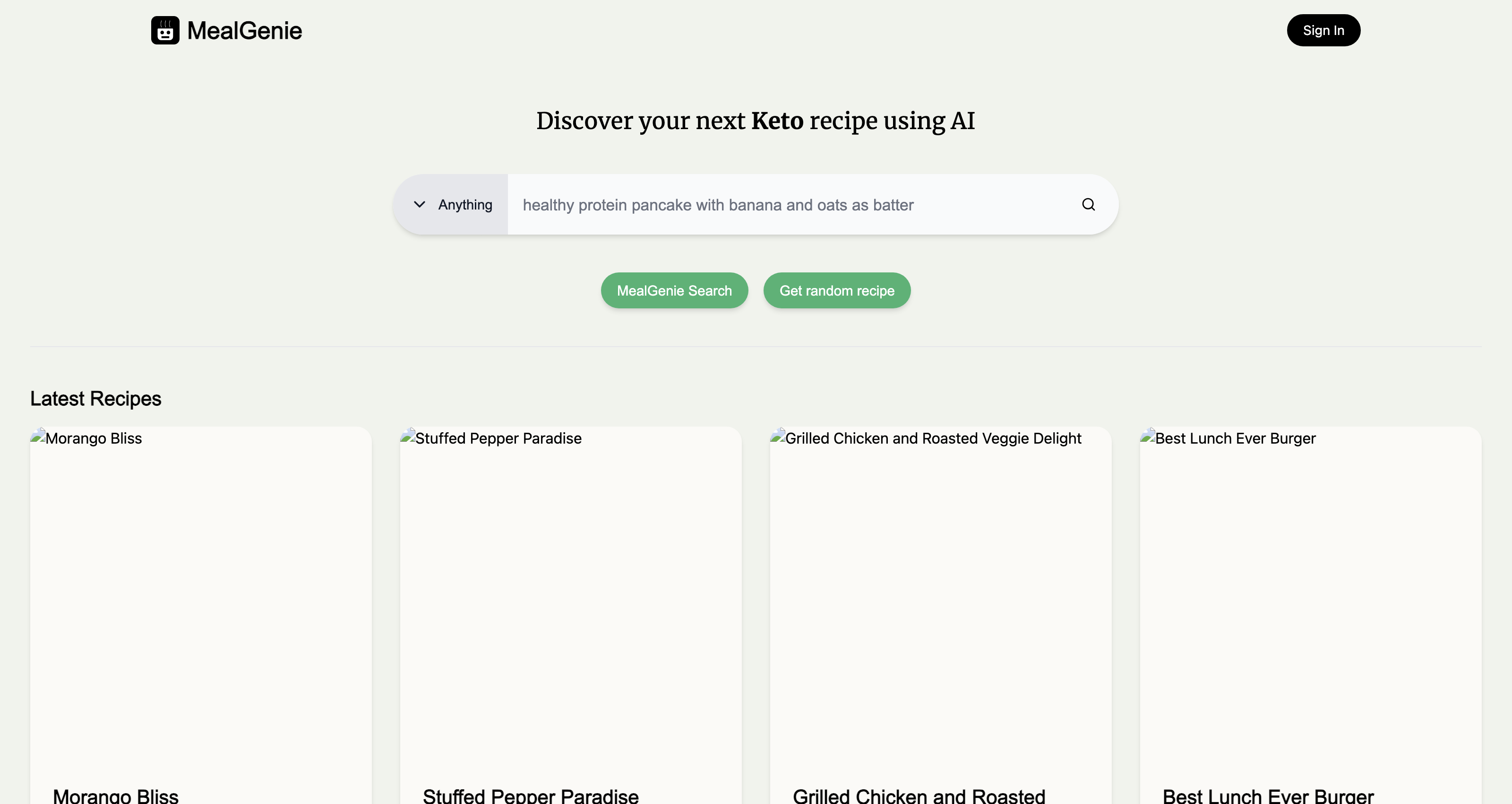 MealGenie - Your AI Recipe Generator