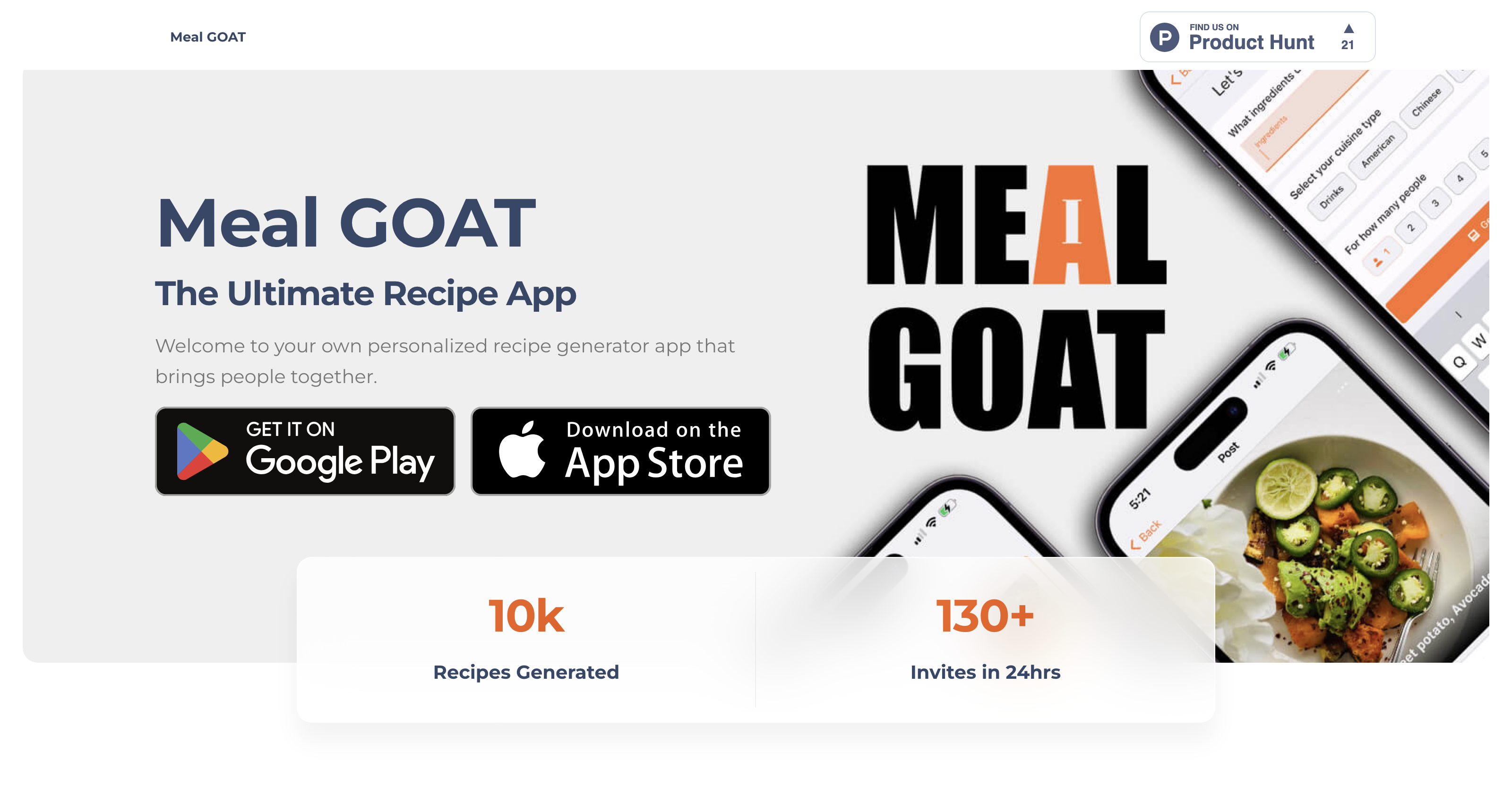 Meal GOAT - Your Personal AI Recipe Generator