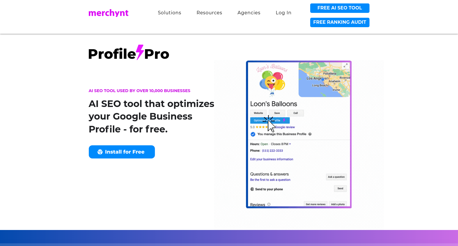 ProfilePro AI Chrome Extension for Google Business Profiles & SEO icon