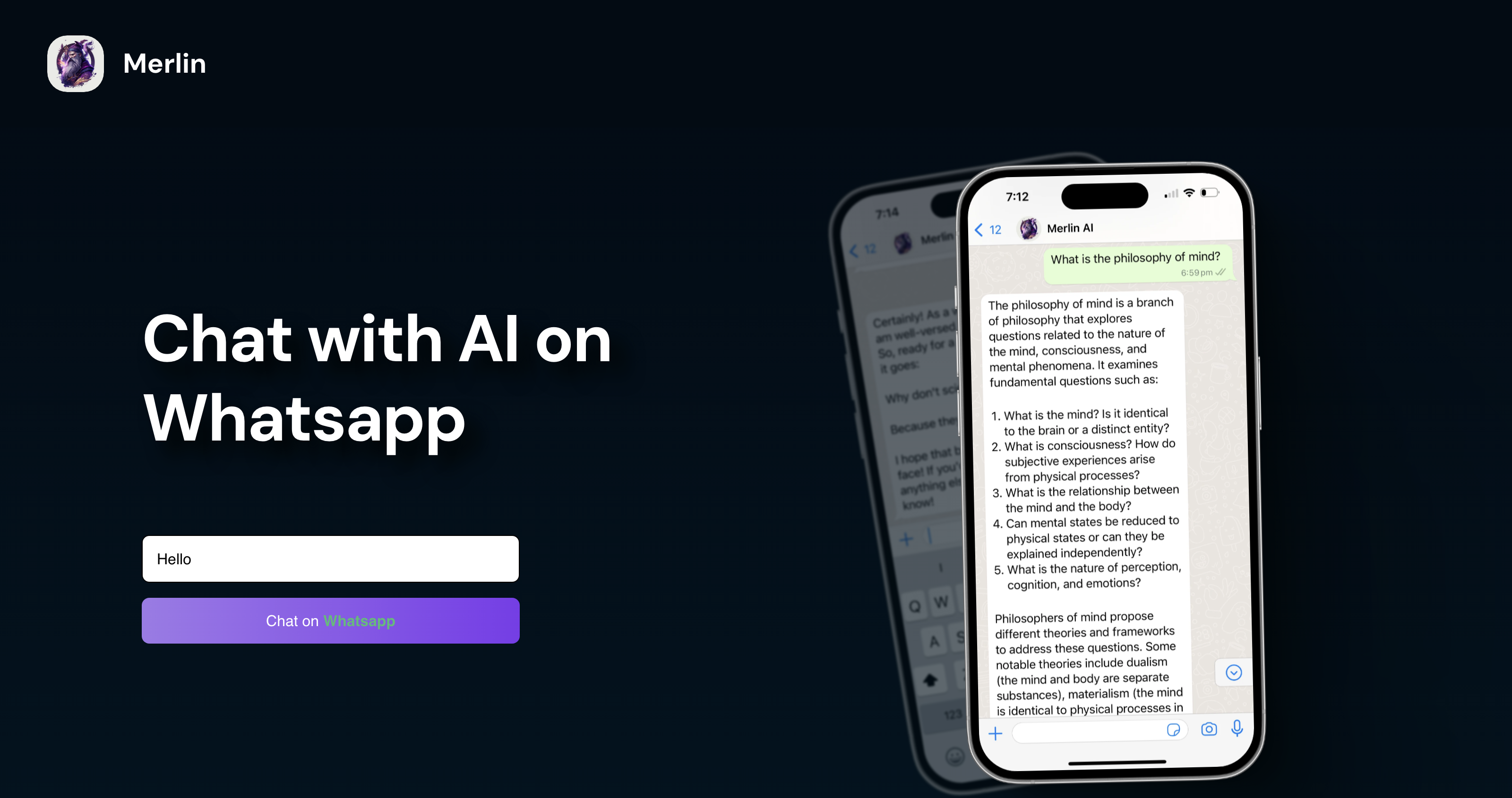Merlin - Chat with AI on Whatsapp icon