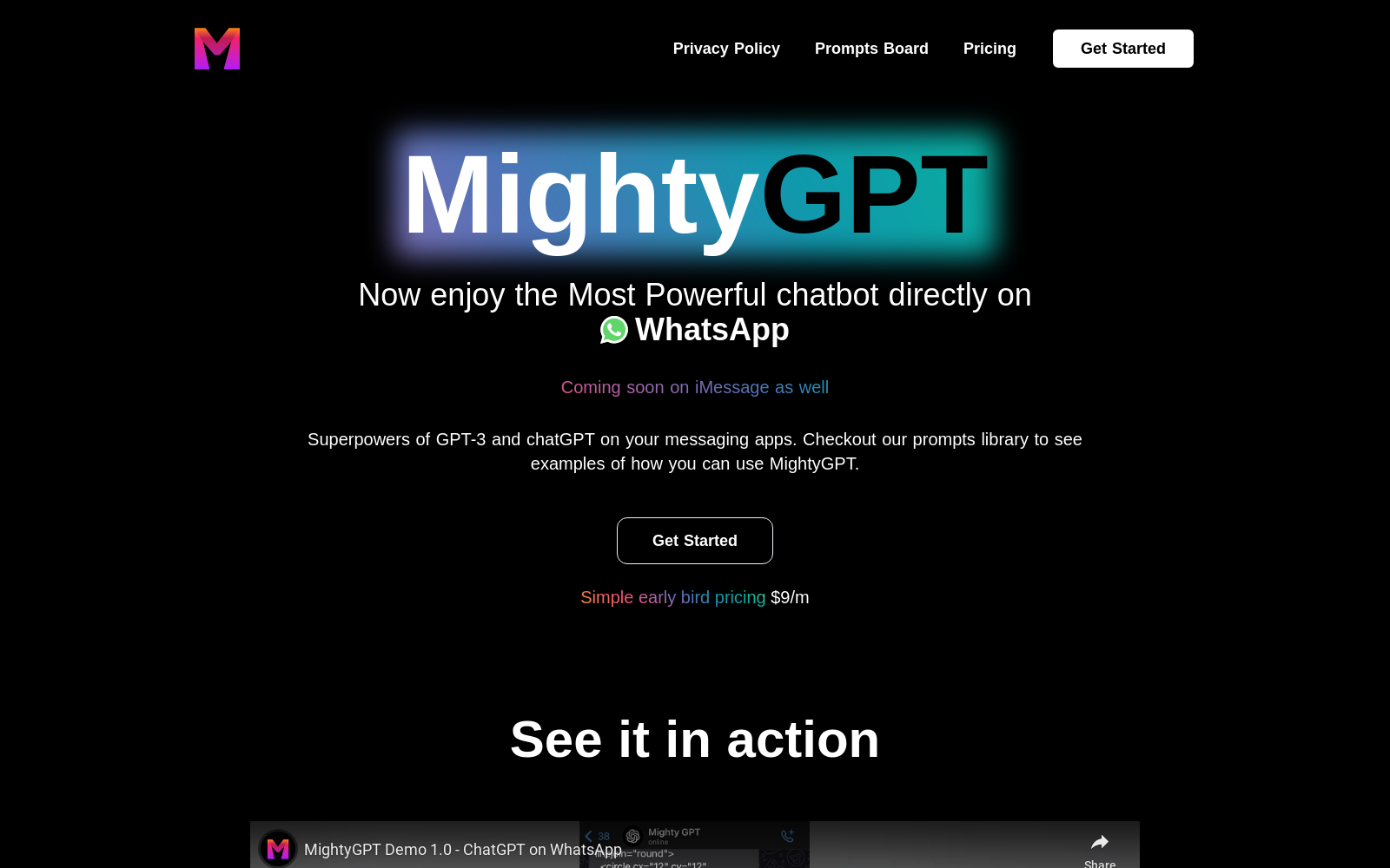 MightyGPT - ChatGPT on Whatsapp