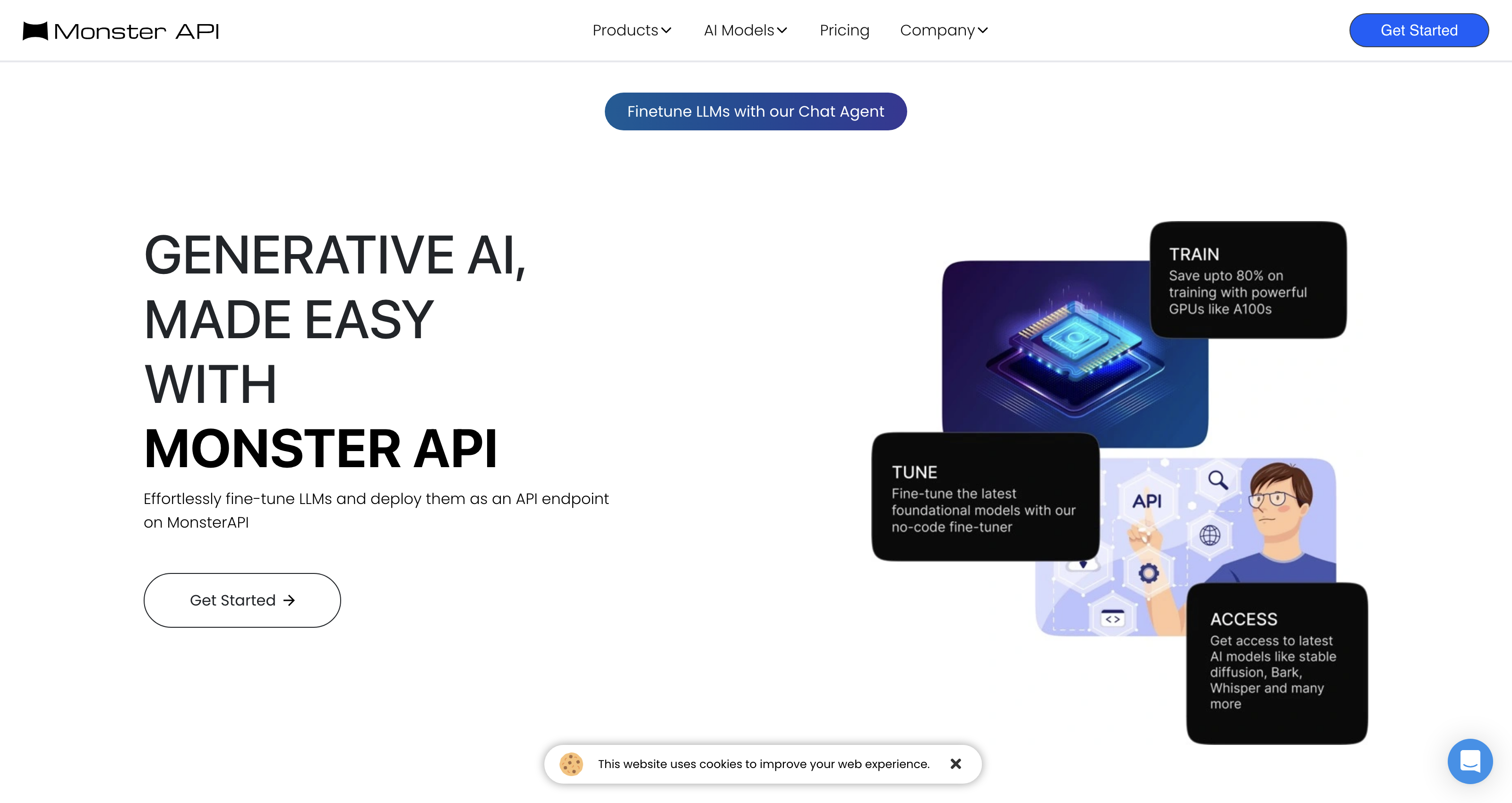 Access, finetune and deploy LLMs as scalable Generative AI APIs icon