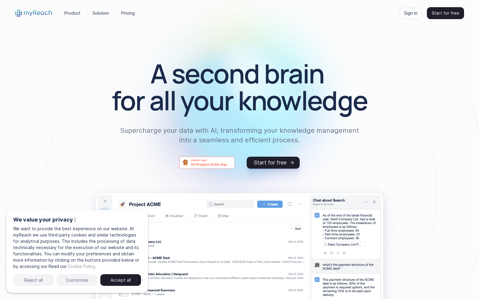 myReach - AI Search & Knowledge Management icon