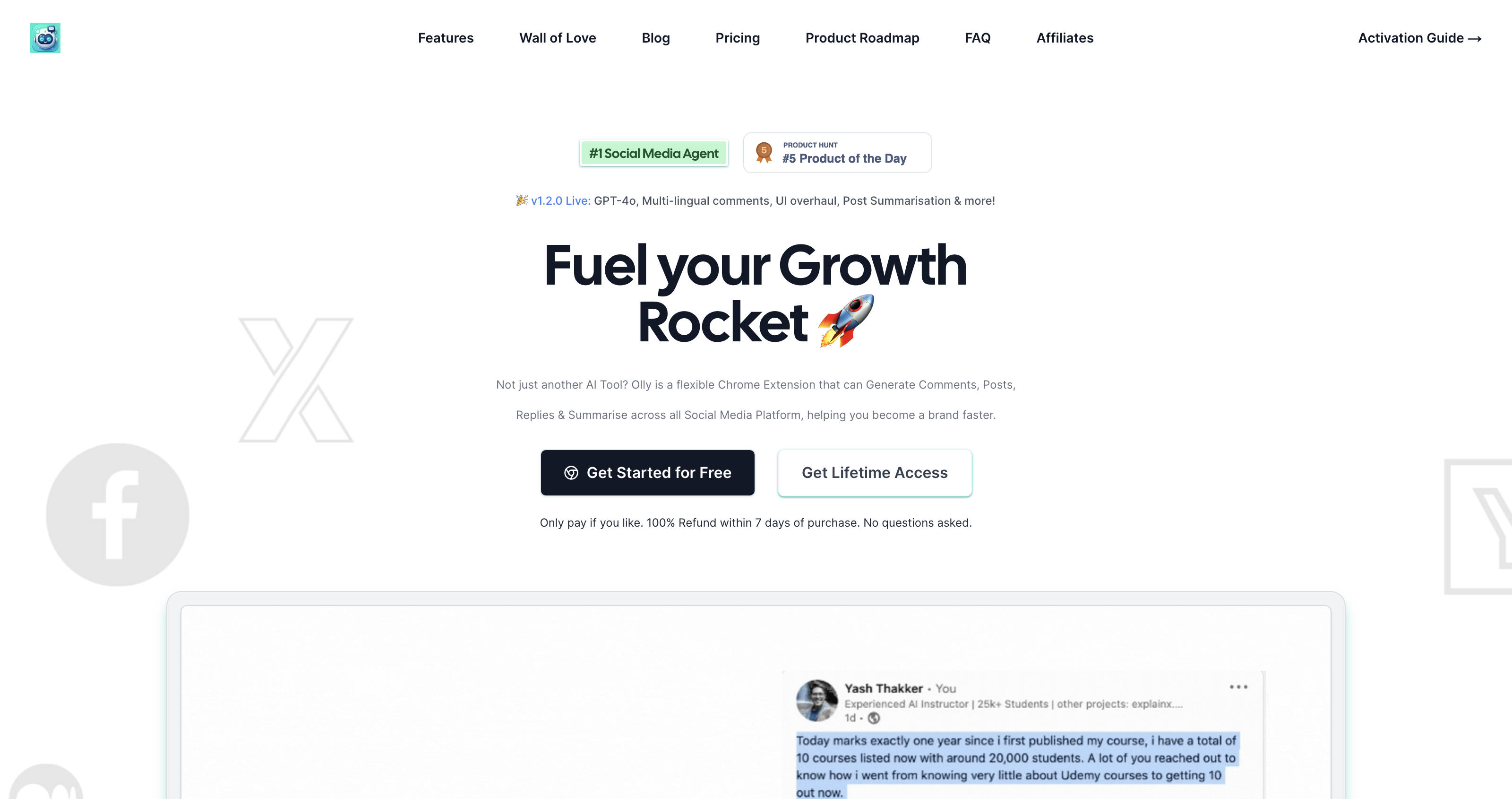 Olly: AI-Driven Social Media Assistant & Virality Enhancer Chrome Extension