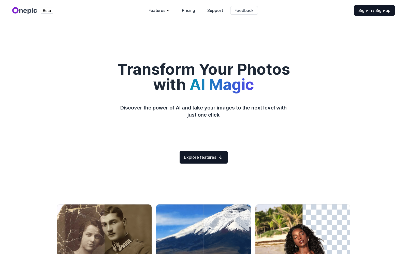OnepicAI | AI photo enhancement & more icon