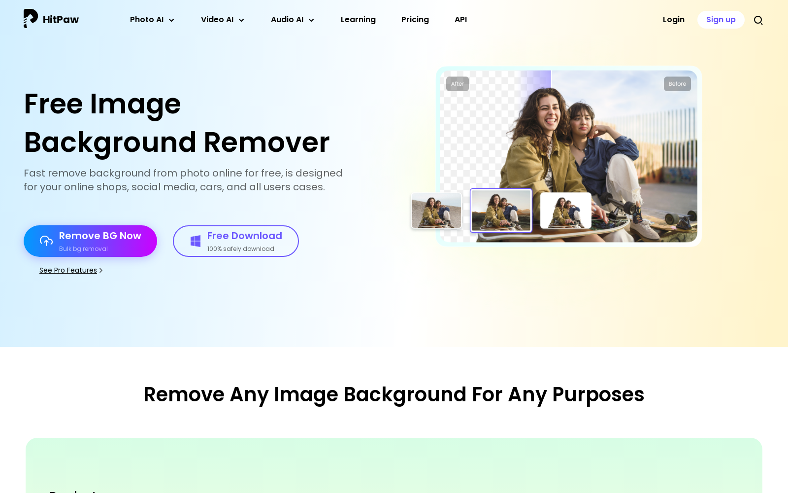 Remove Background from Image Free Online
