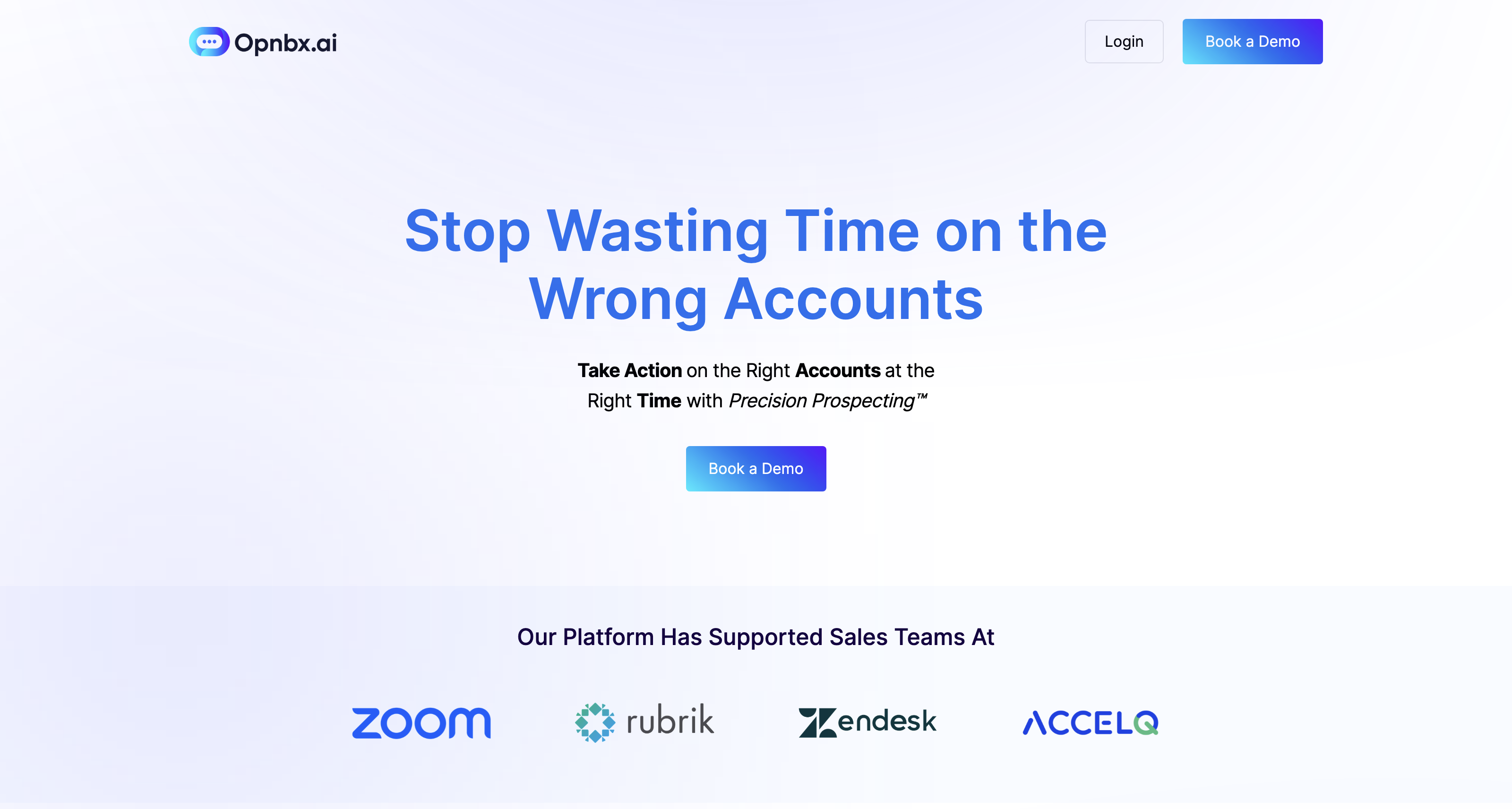 Opnbx.ai - Take Action on the Right Accounts at the Right Time.
