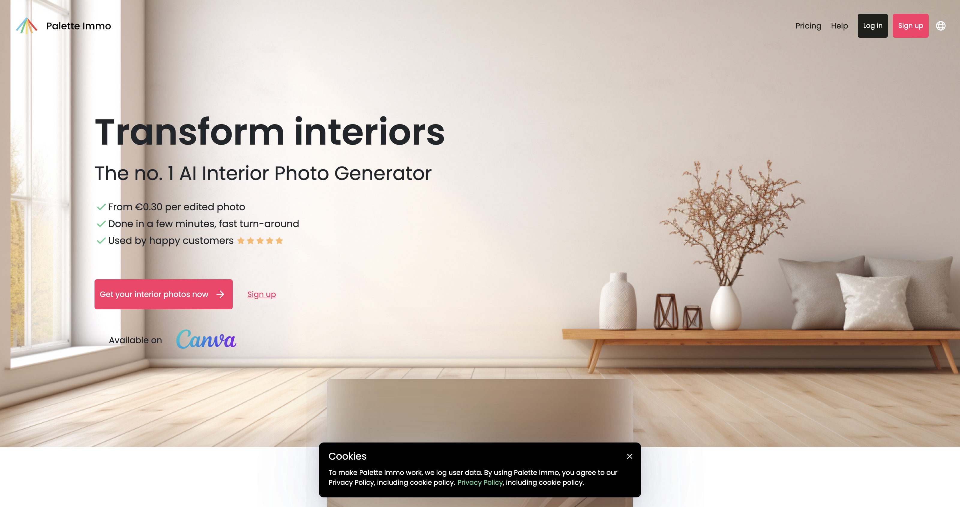 Palette Immo - Interior Design Ideas & Virtual Staging App