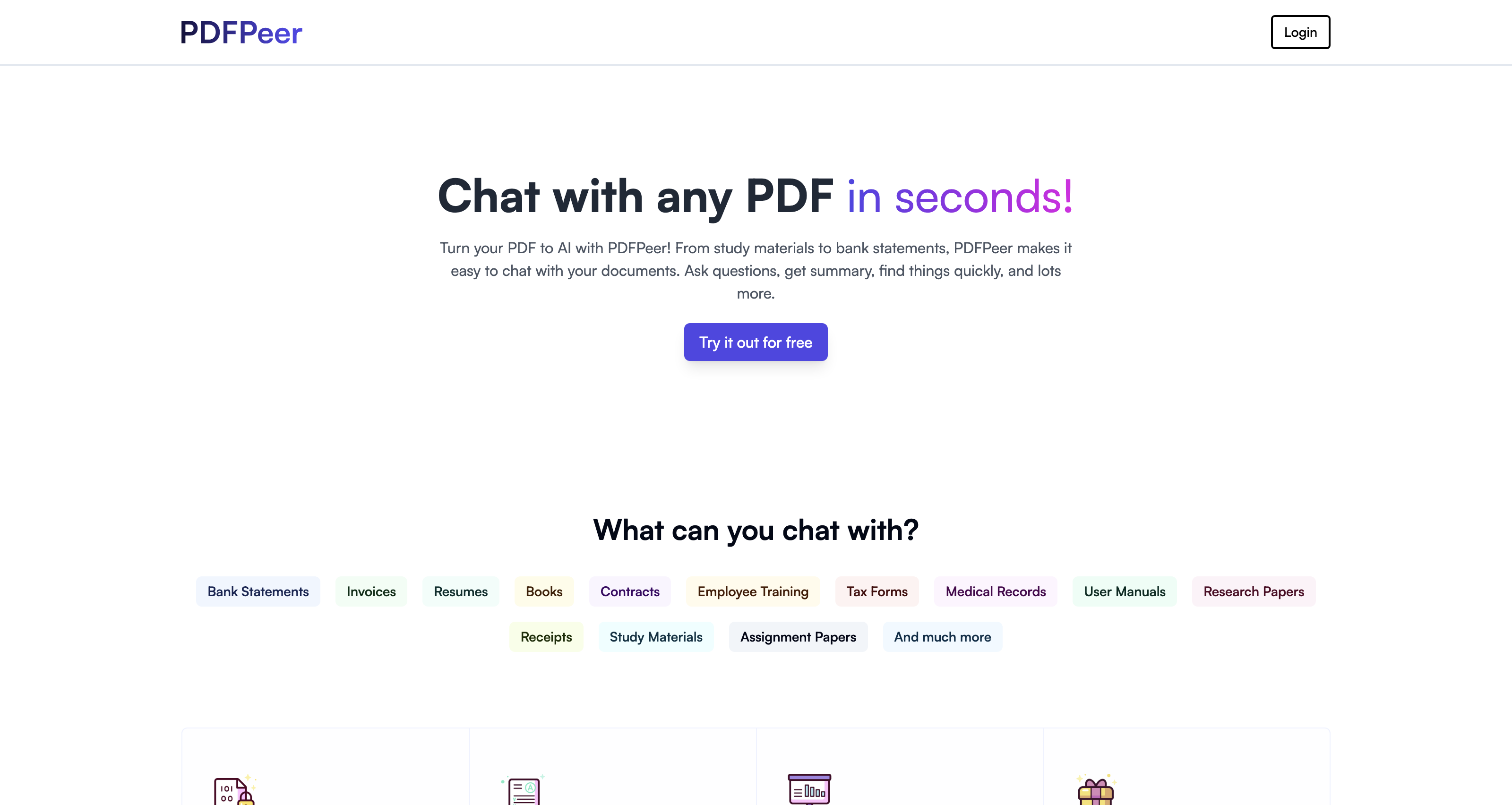PDFPeer - Chat with PDFs for free! icon