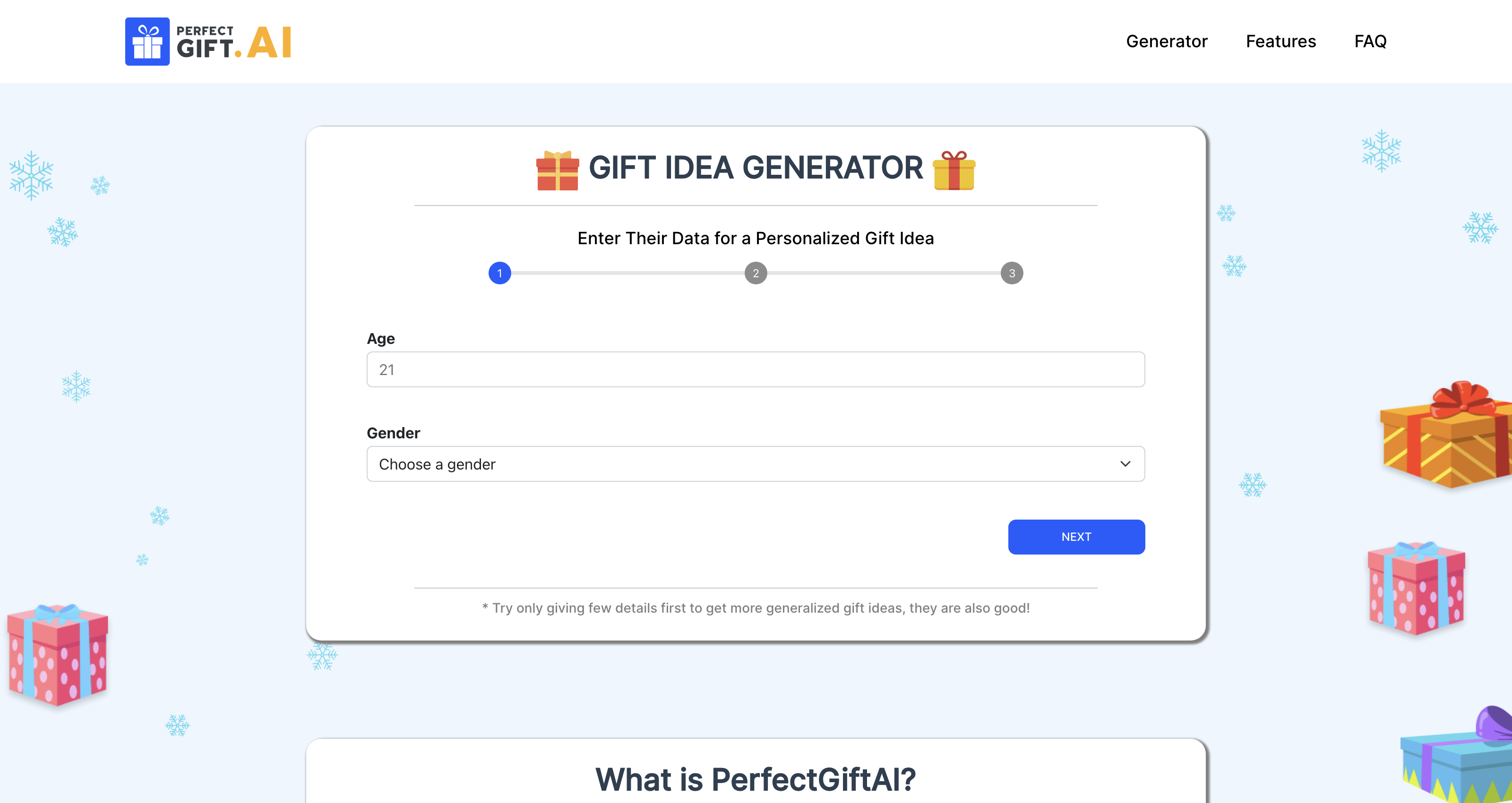 AI-Powered GIFT IDEAS Generator - PerfectGift.AI