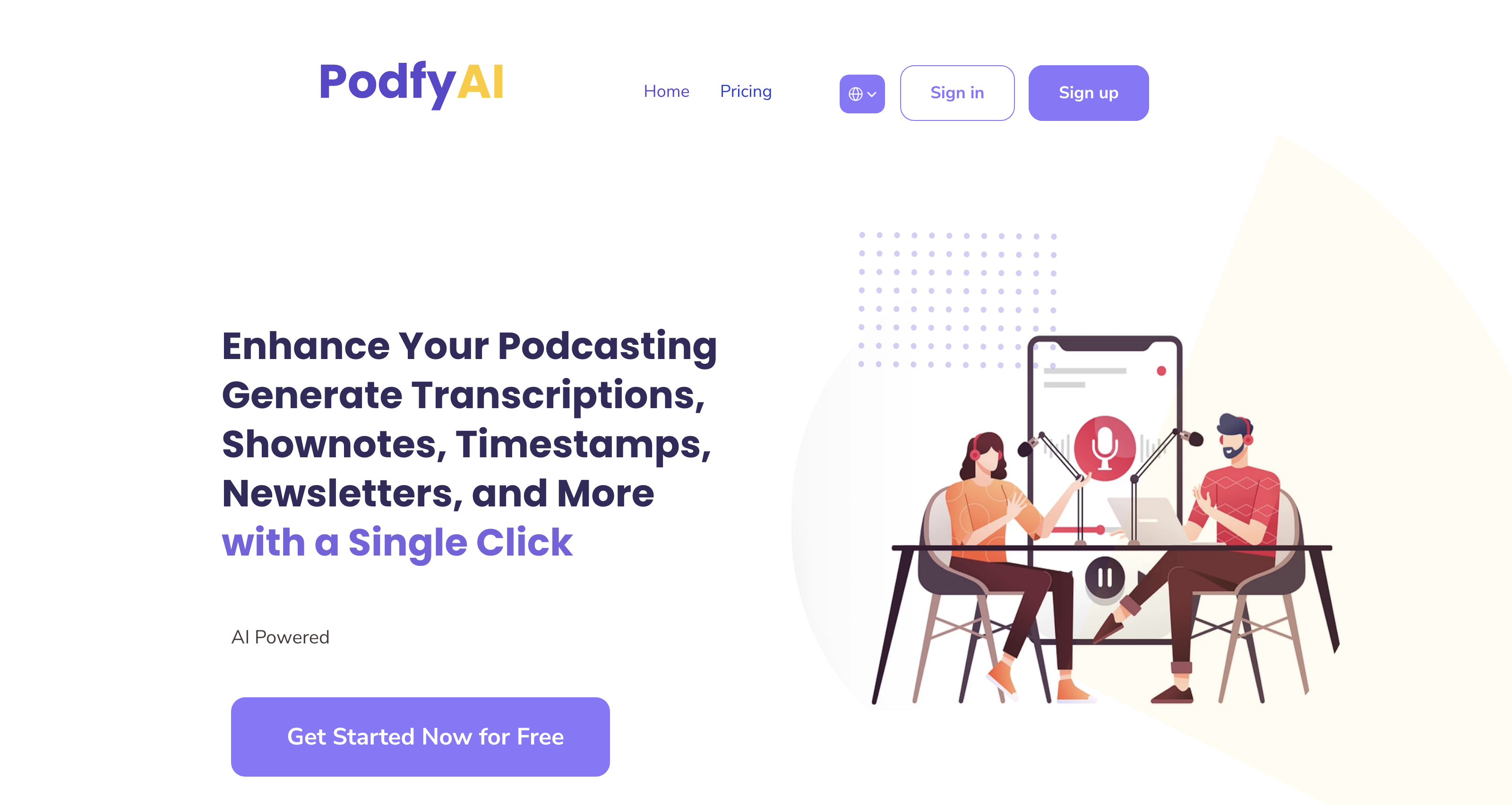 Podfy AI - The Platform for Creators and Agencies