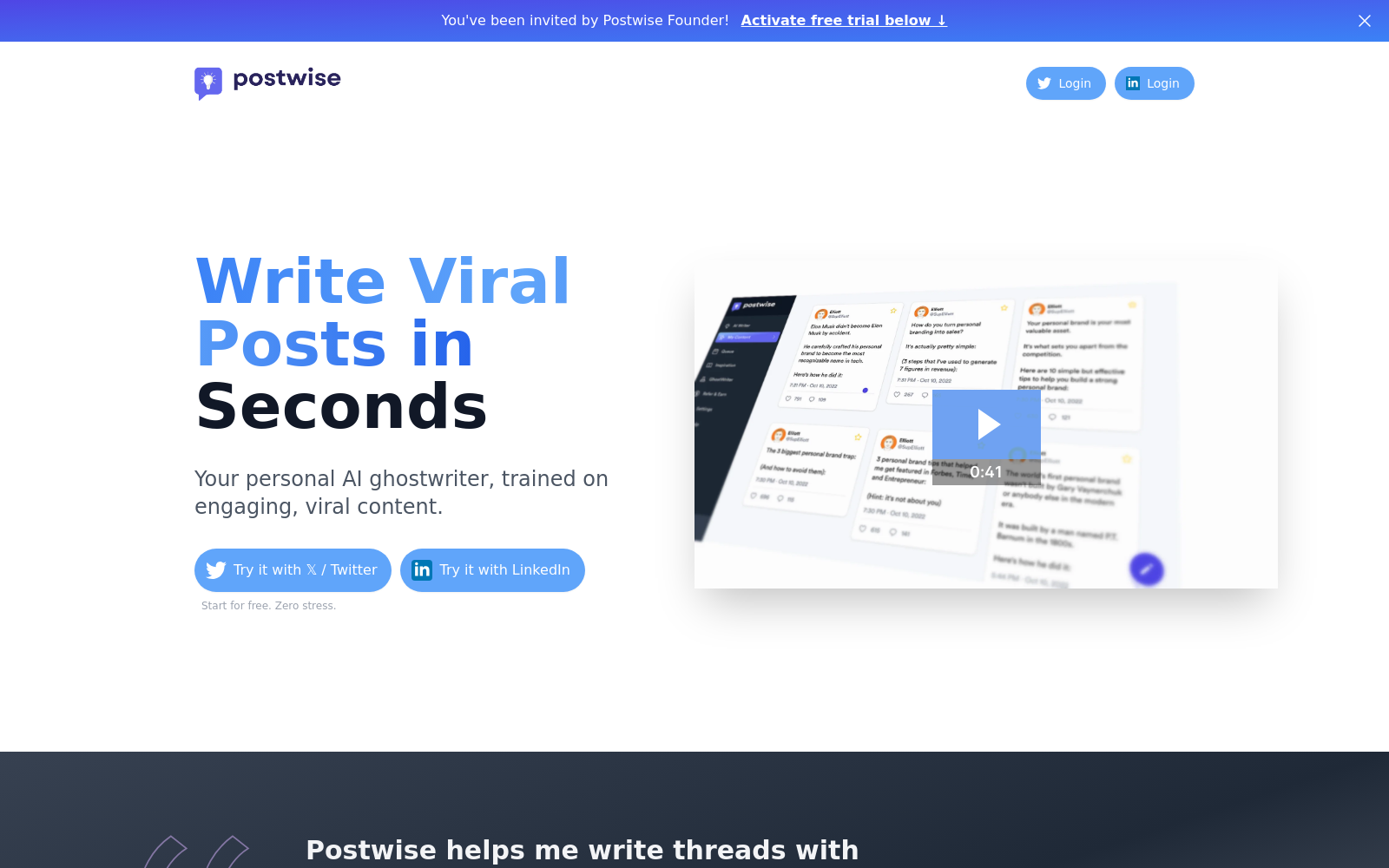 Postwise | Write, Schedule & Grow with Twitter AI