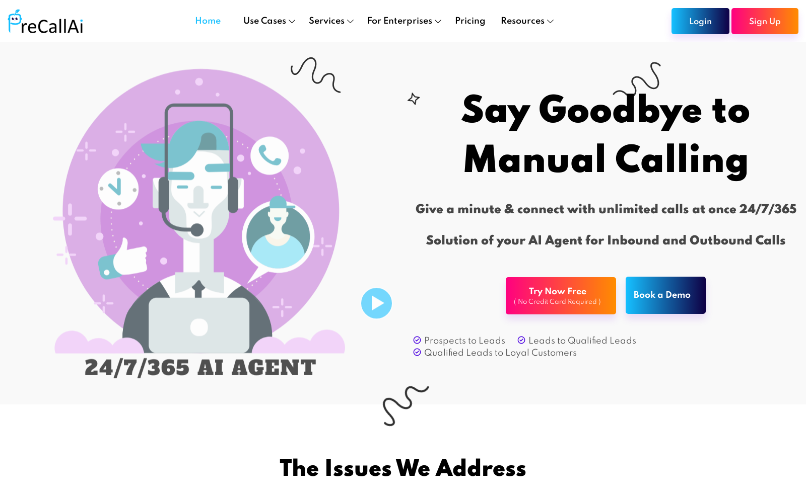 PreCallAI - 24/7 AI Agent Calling Platform icon