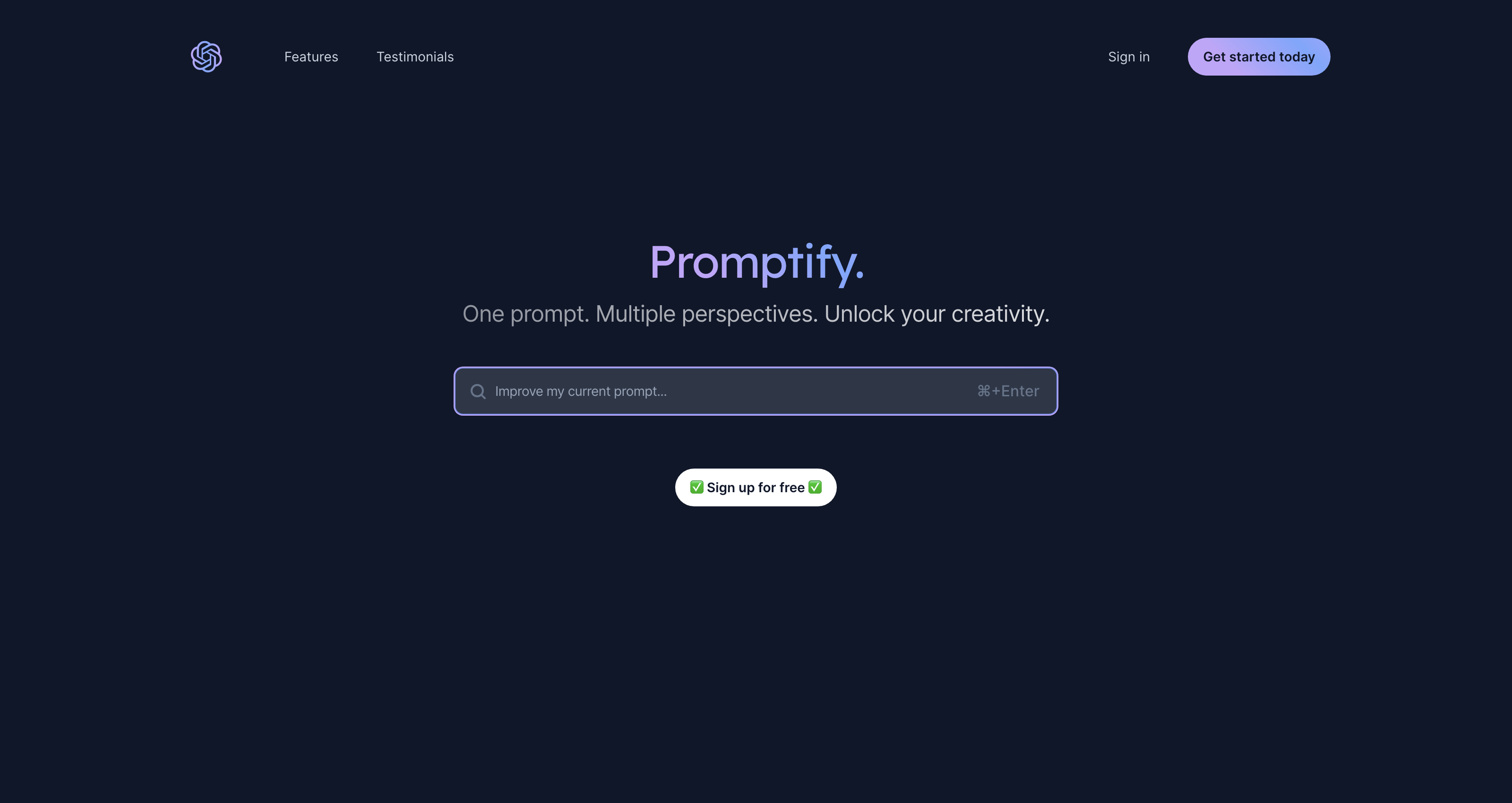PromptifyPRO - One prompt. Multiple perspectives. Unlock your creativity.