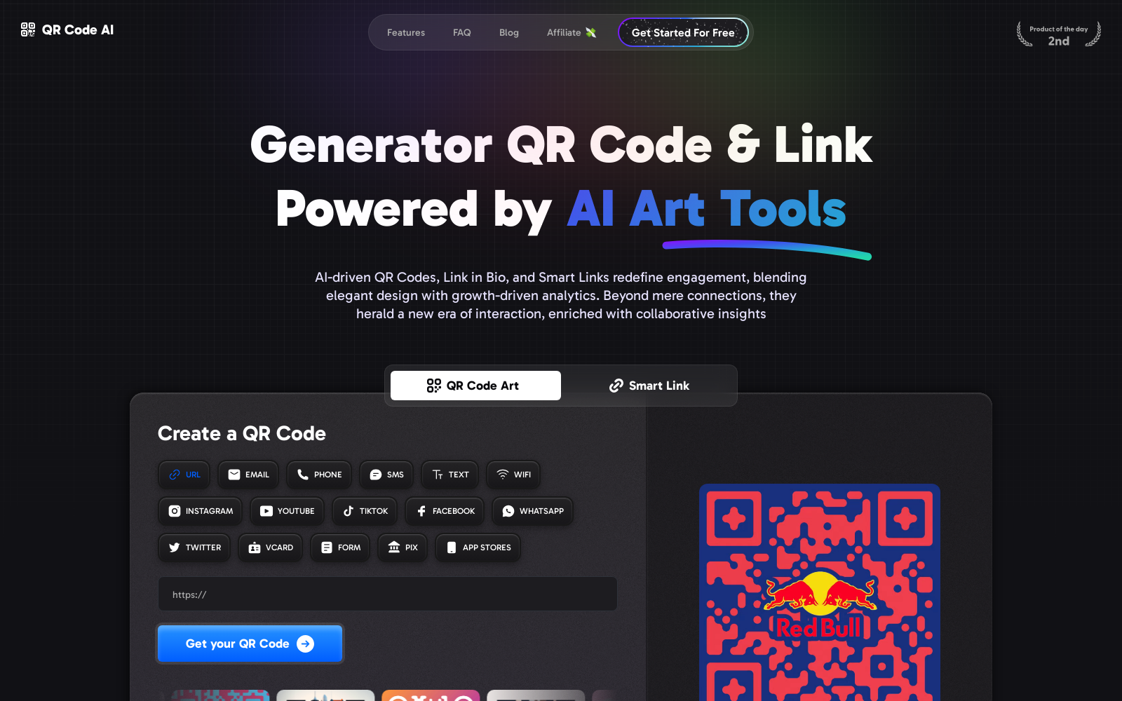 Free QR Code AI Art Generator (2024) • Scanner, Link In Bio, Smart Link, Analytics, Workspace, Monkey, Tiger
