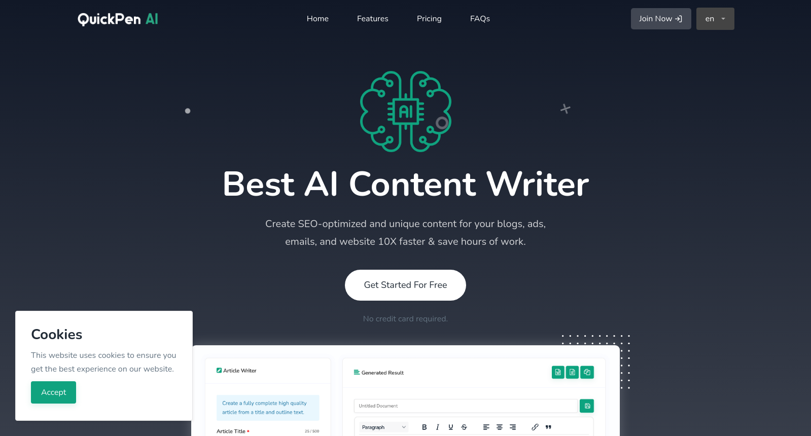 QuickPen AI - AI Content Creation Made Simple by Markora LLC