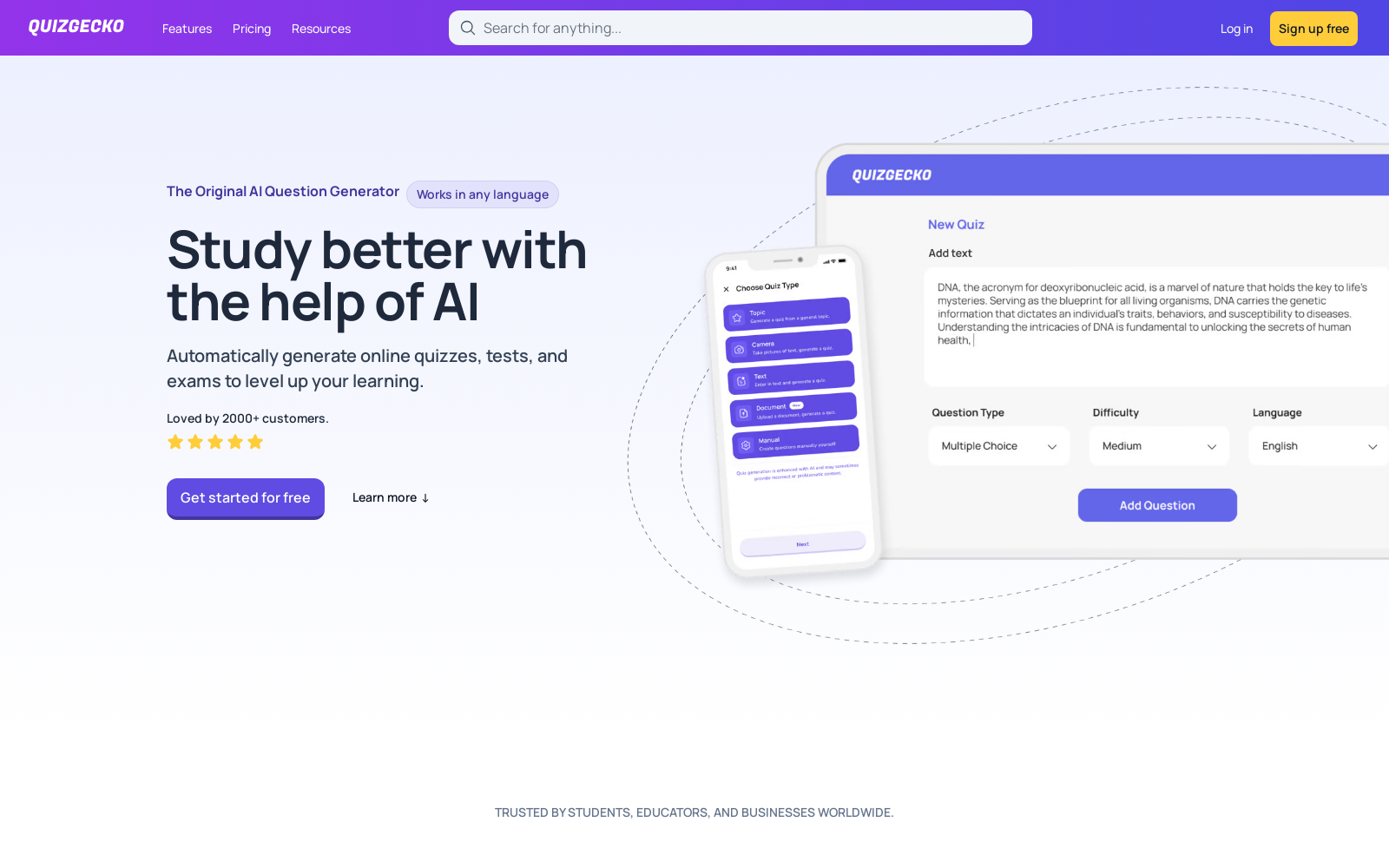Quizgecko | AI Question Generator | Make a Test icon