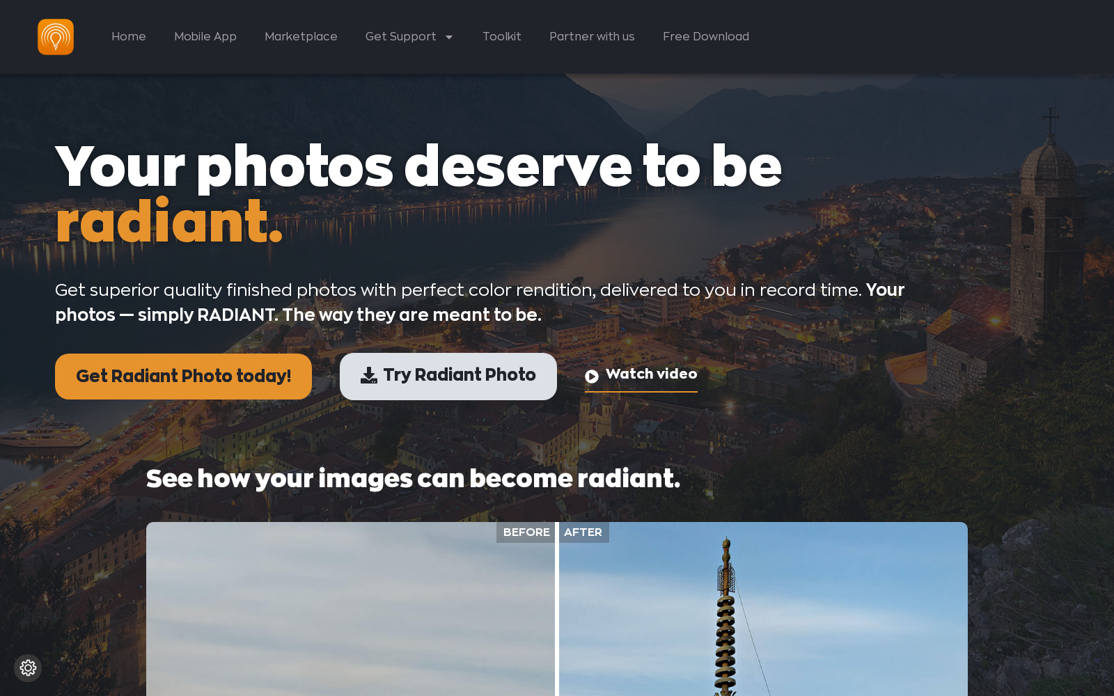 Your photos — simply RADIANT icon