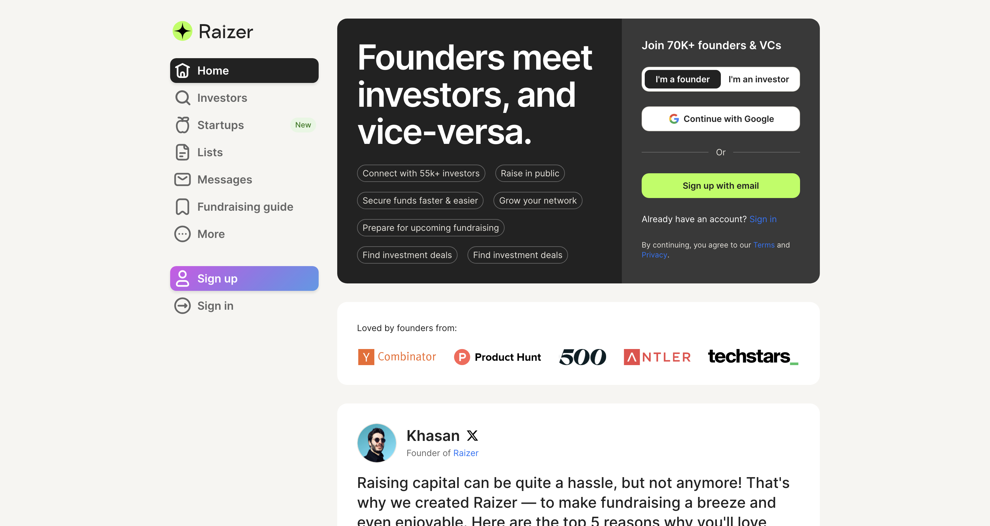 Raizer — Best startups and investors icon