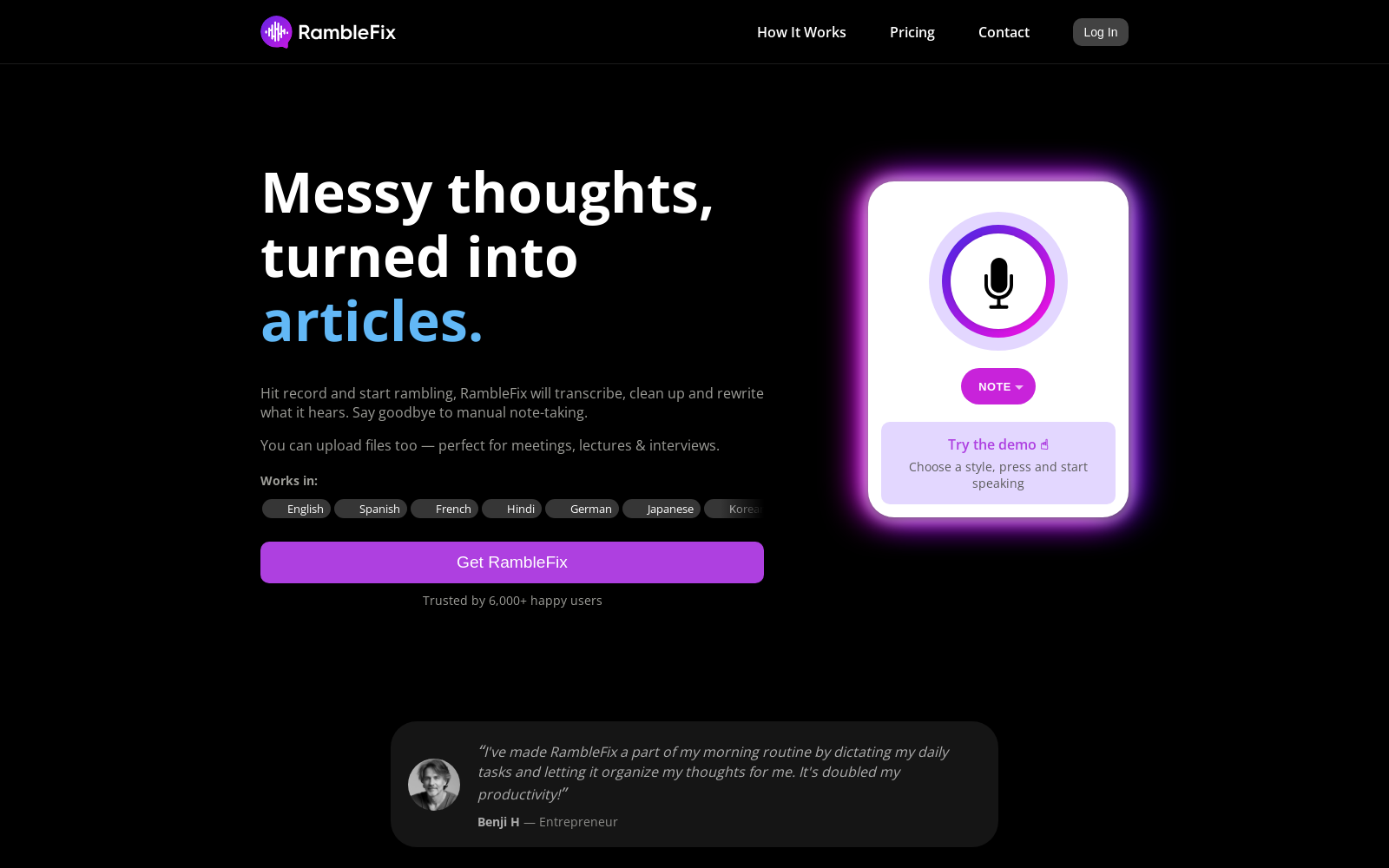 RambleFix: AI Note-taking & Writing Tool icon