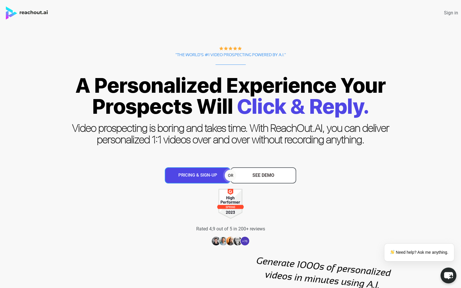 Video Prospecting Powered by AI - Reachout.ai icon