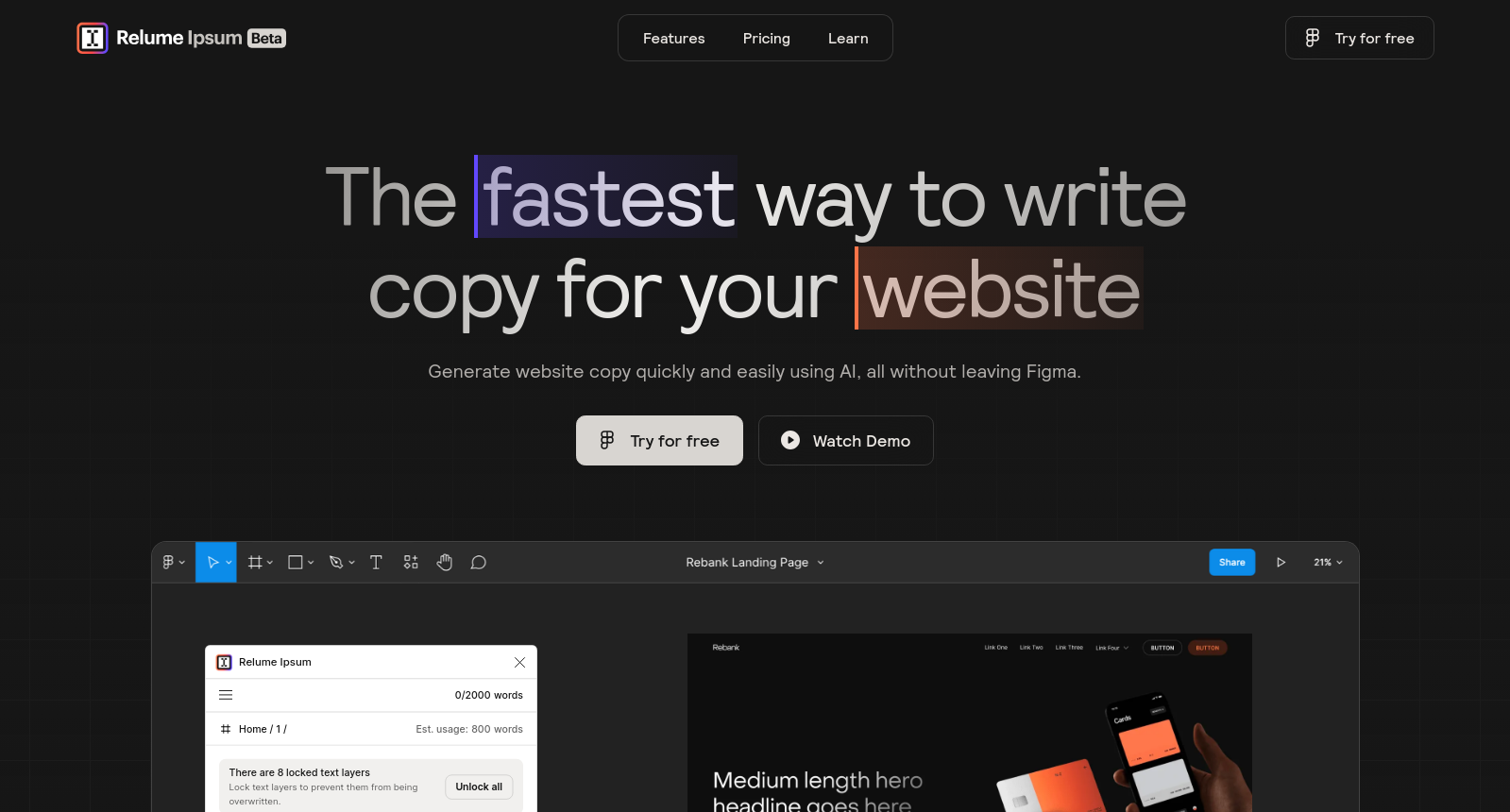 The Fastest Way To Write Copy For Your Website | Relume Ipsum icon
