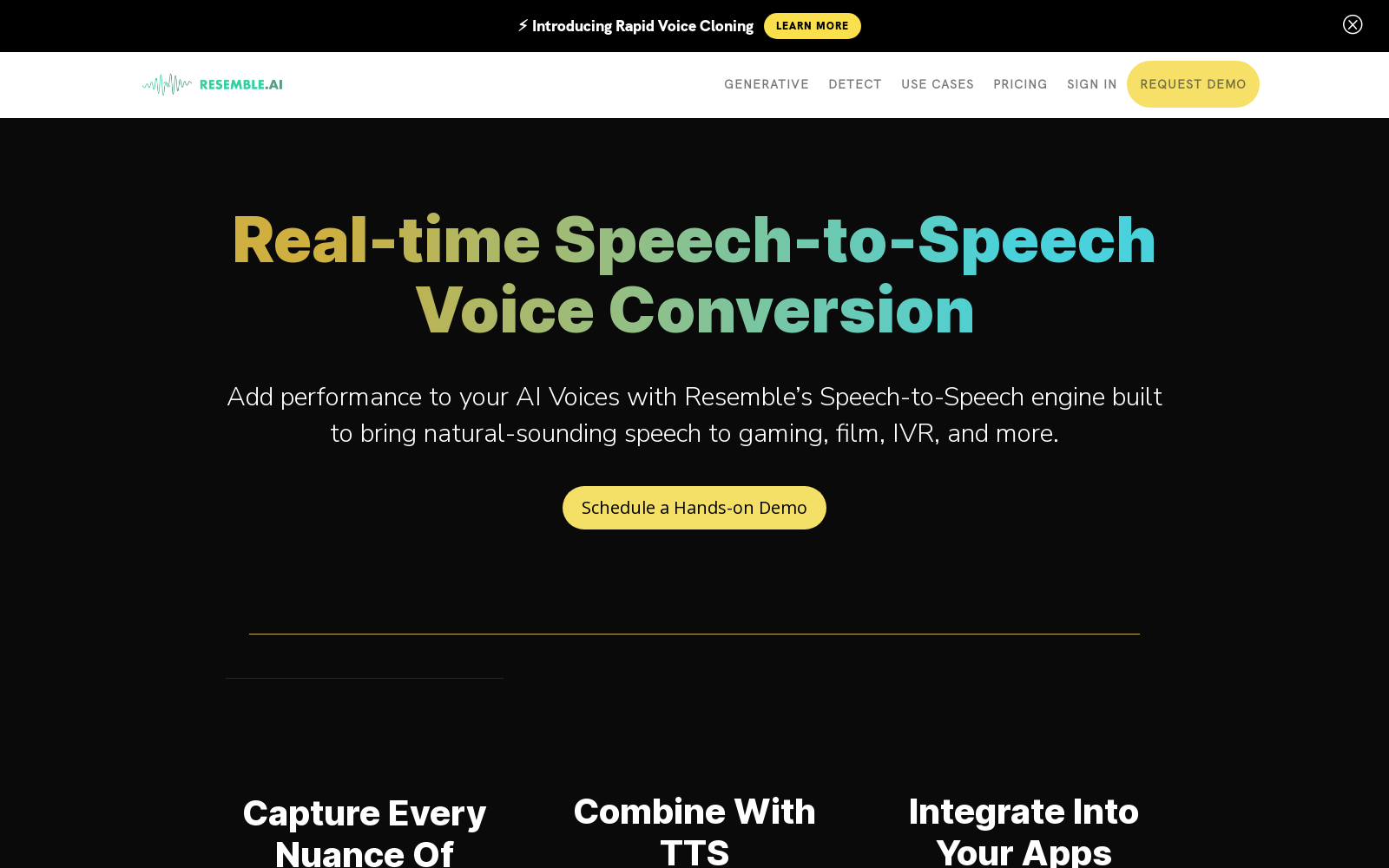 Real-time Speech-to-Speech Voice Conversion | Resemble AI icon