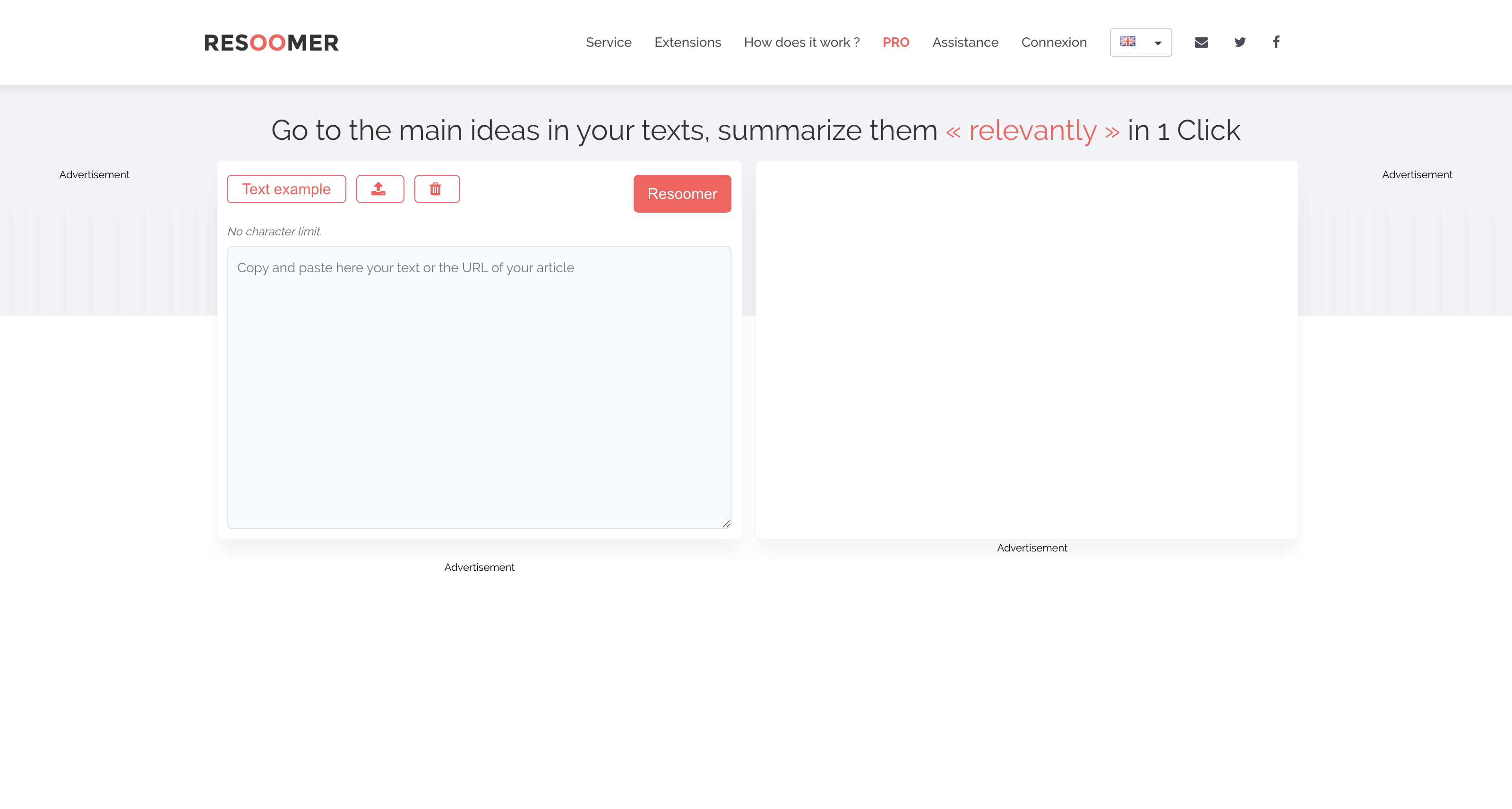 Resoomer | AI Summarizer to make an automatic text summary online icon