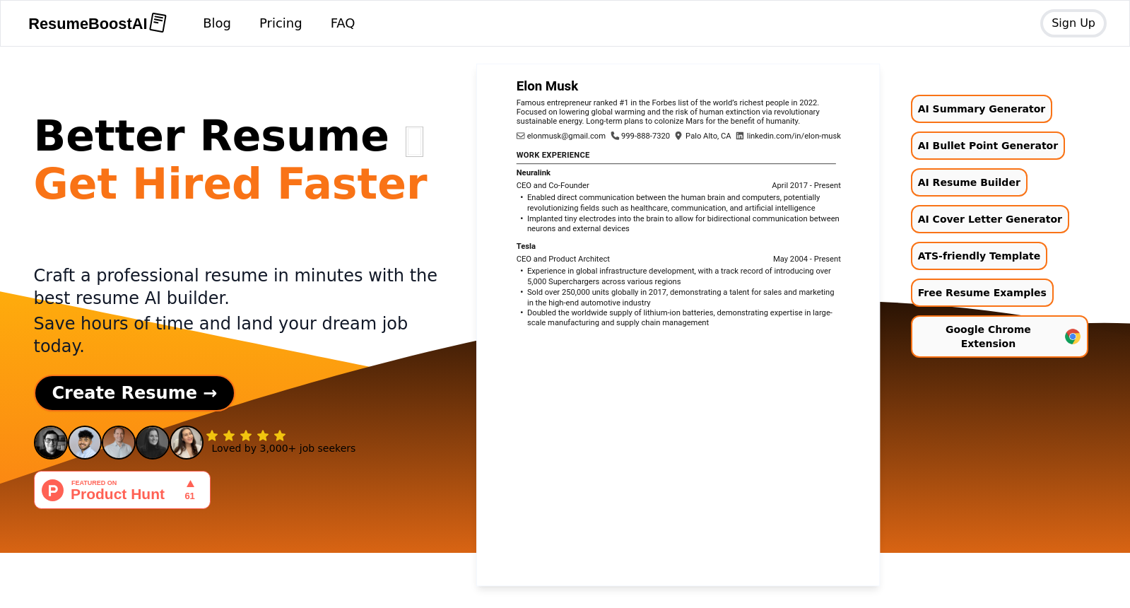 ResumeBoostAI - AI Resume Builder