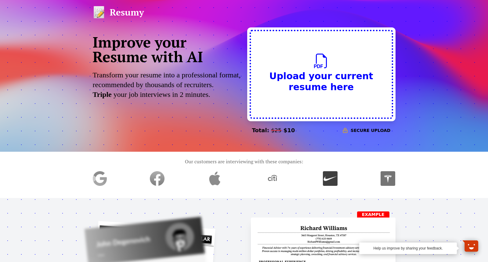 Resumy - #1 AI Resume Builder in 2024 (Updated with OpenAI GPT-4)