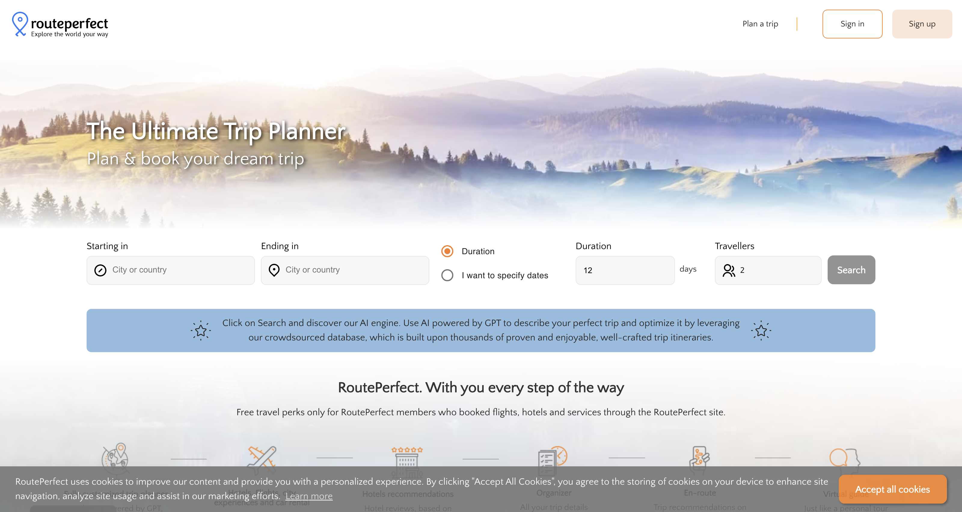 RoutePerfect - Create your perfect trip
