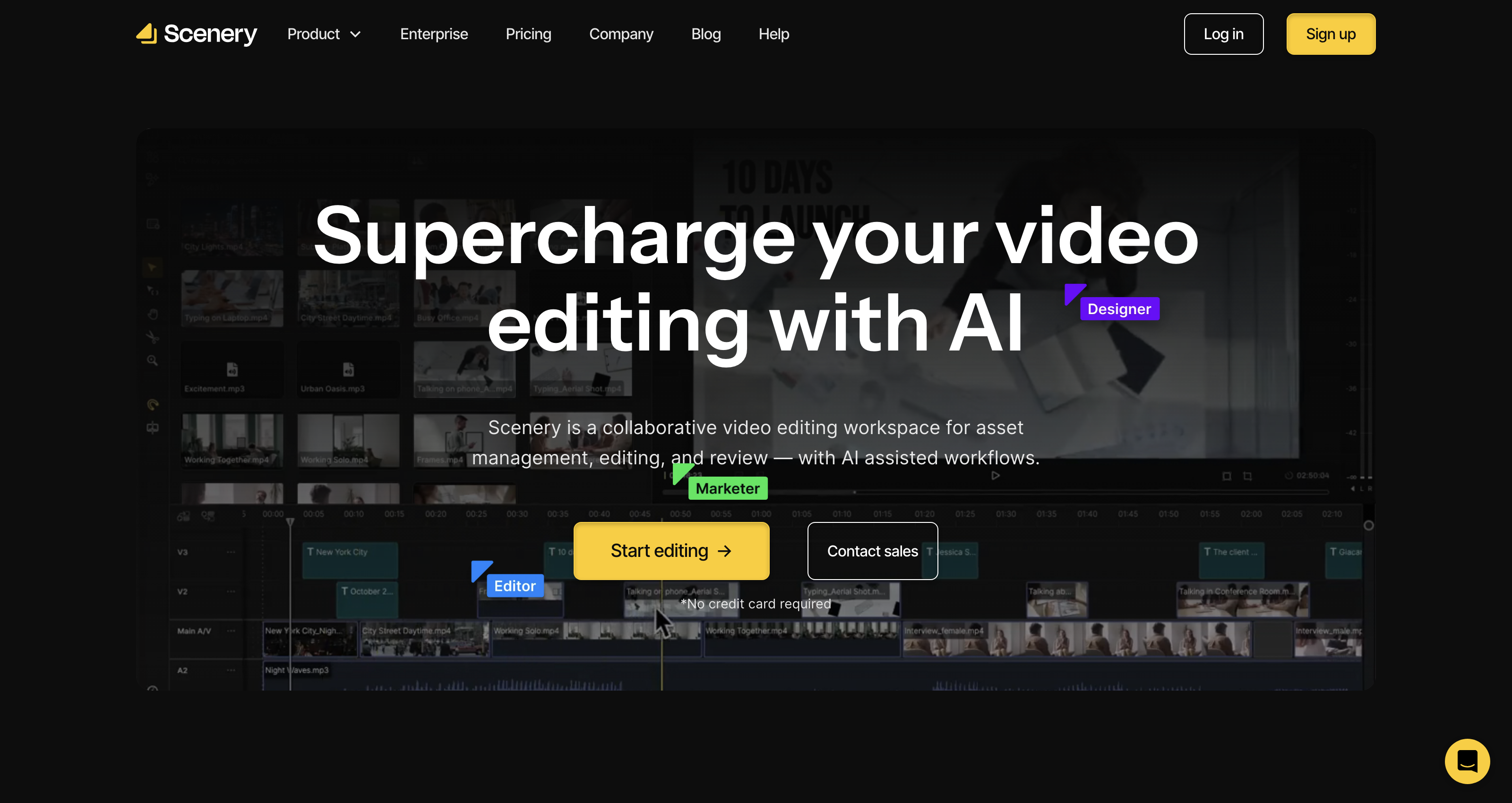 Scenery video editor | Collaborative video editing for teams icon