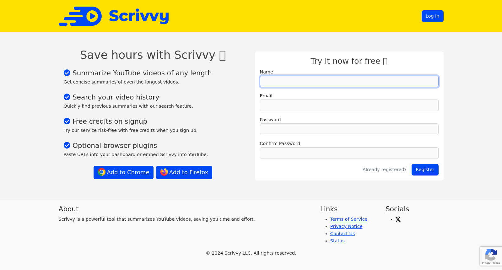 Scrivvy - Summarize YouTube Videos Easily icon